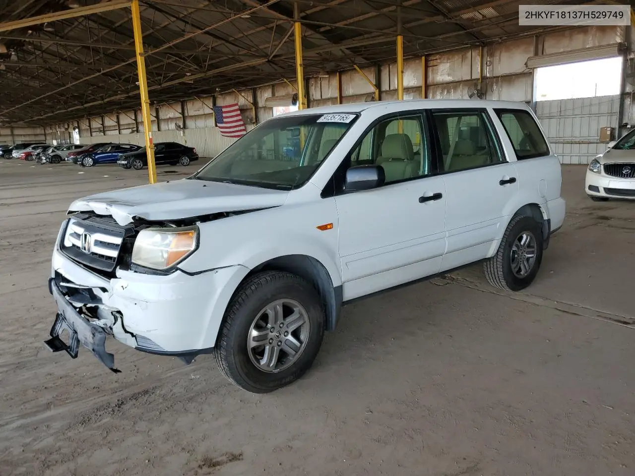 2HKYF18137H529749 2007 Honda Pilot Lx