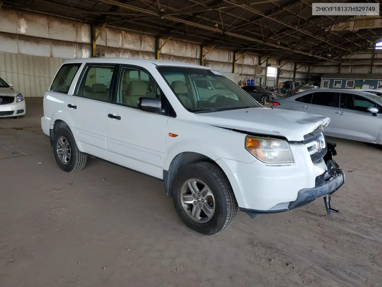 2HKYF18137H529749 2007 Honda Pilot Lx