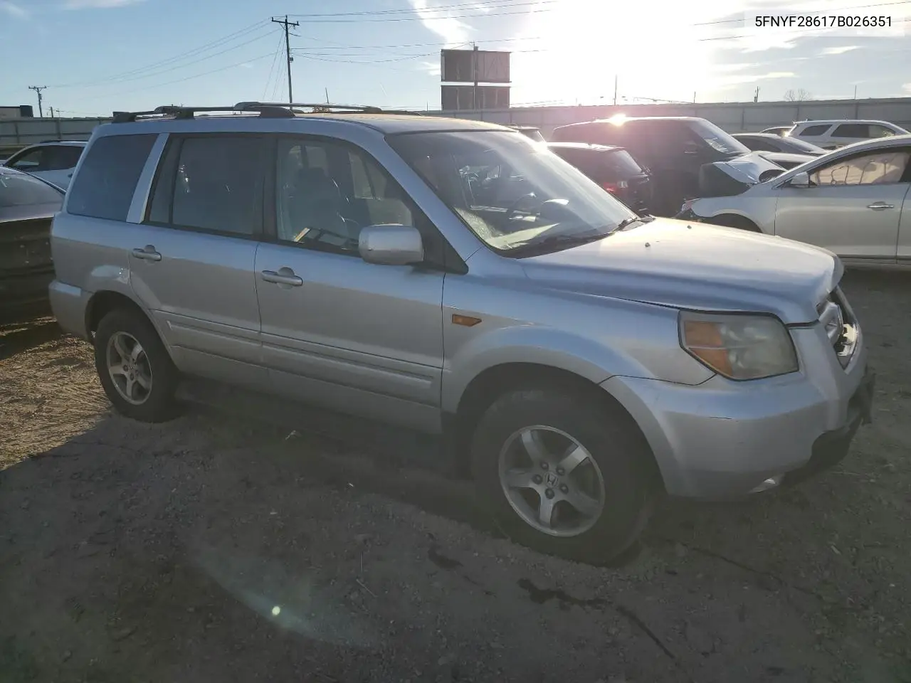 5FNYF28617B026351 2007 Honda Pilot Exl