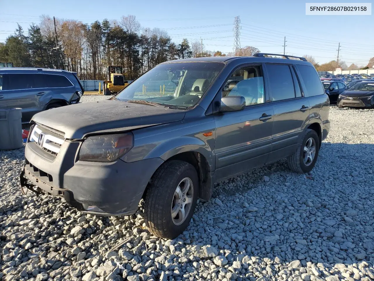5FNYF28607B029158 2007 Honda Pilot Exl