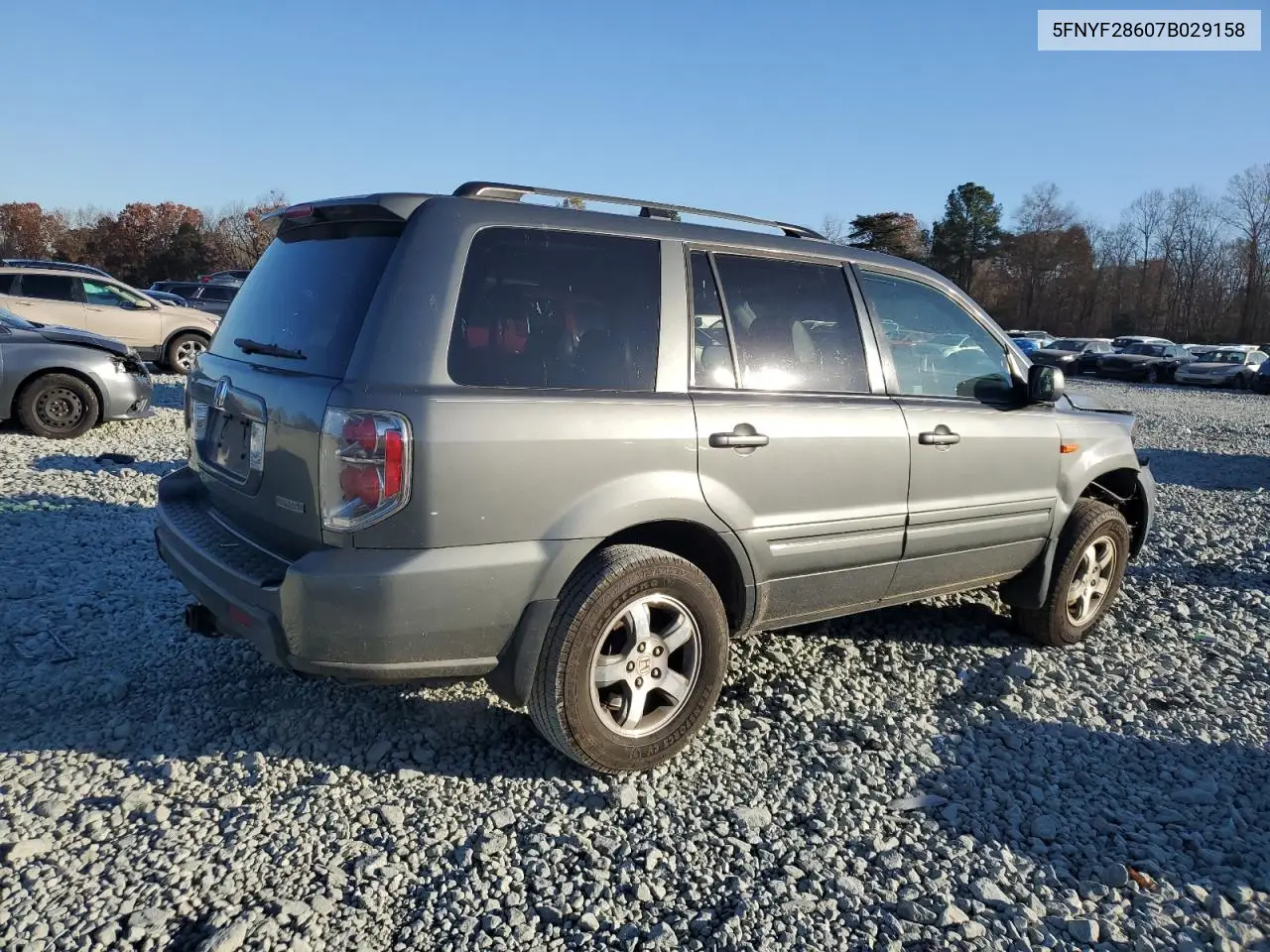 5FNYF28607B029158 2007 Honda Pilot Exl