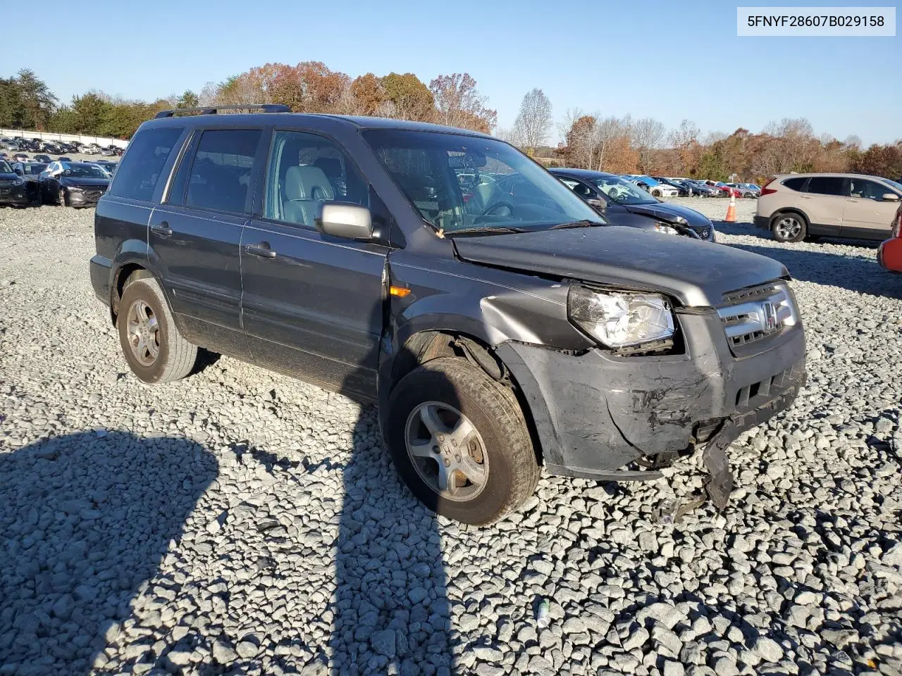 5FNYF28607B029158 2007 Honda Pilot Exl
