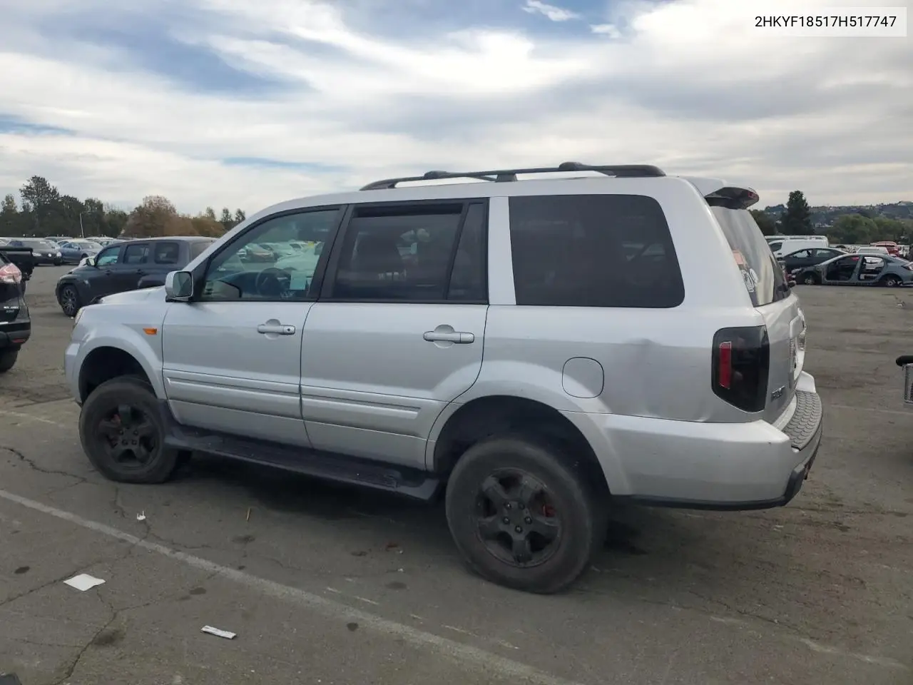 2HKYF18517H517747 2007 Honda Pilot Exl
