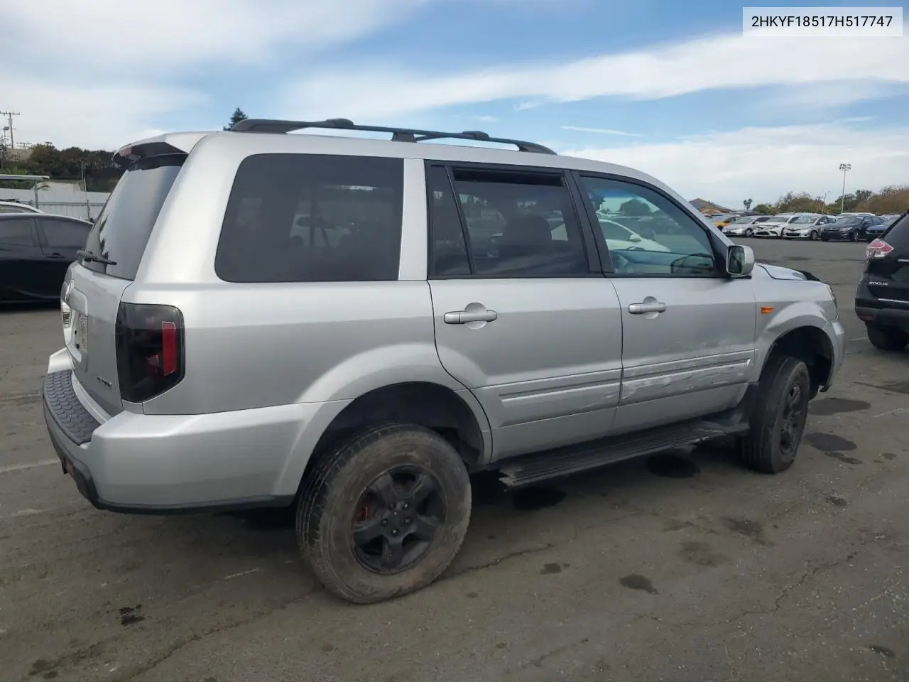 2HKYF18517H517747 2007 Honda Pilot Exl