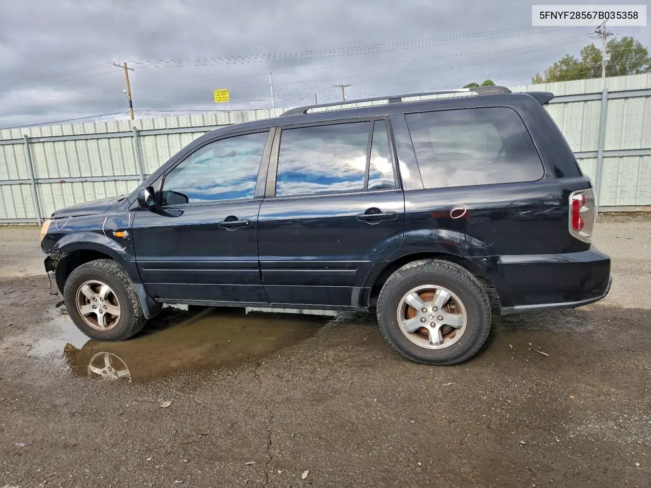 5FNYF28567B035358 2007 Honda Pilot Exl