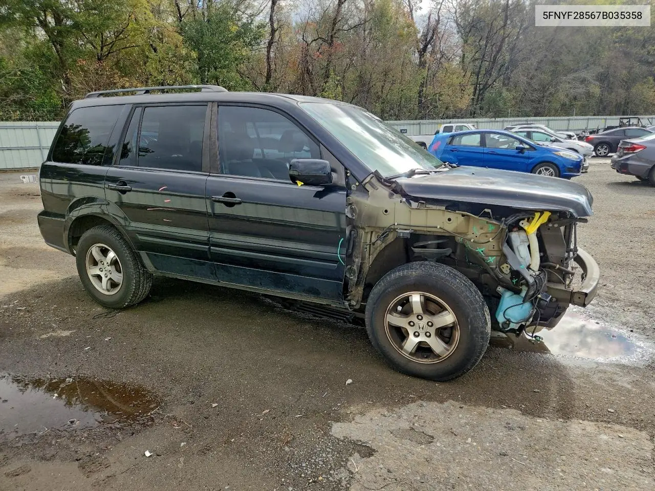 5FNYF28567B035358 2007 Honda Pilot Exl