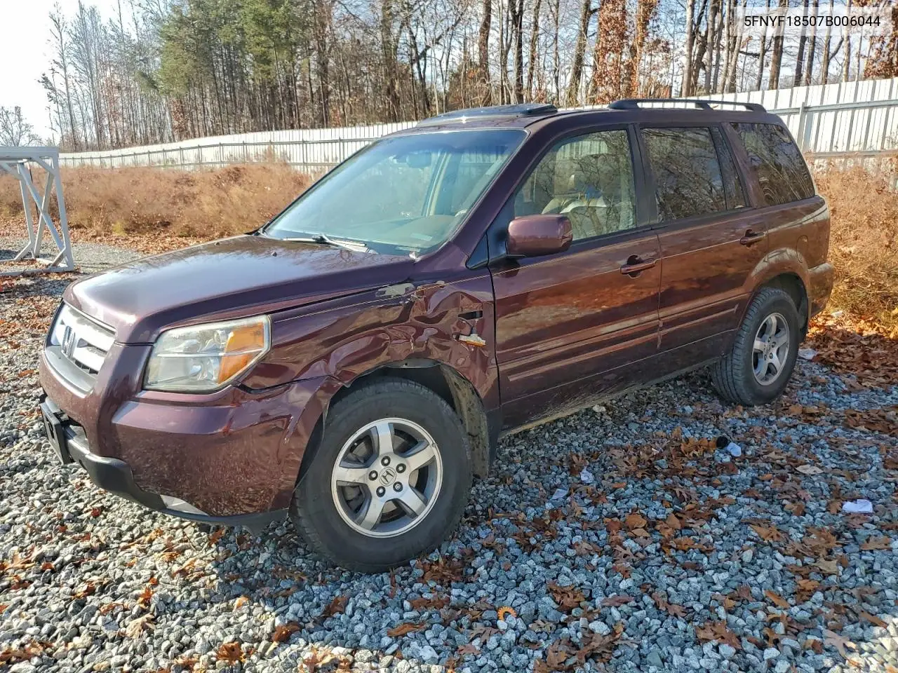 5FNYF18507B006044 2007 Honda Pilot Exl