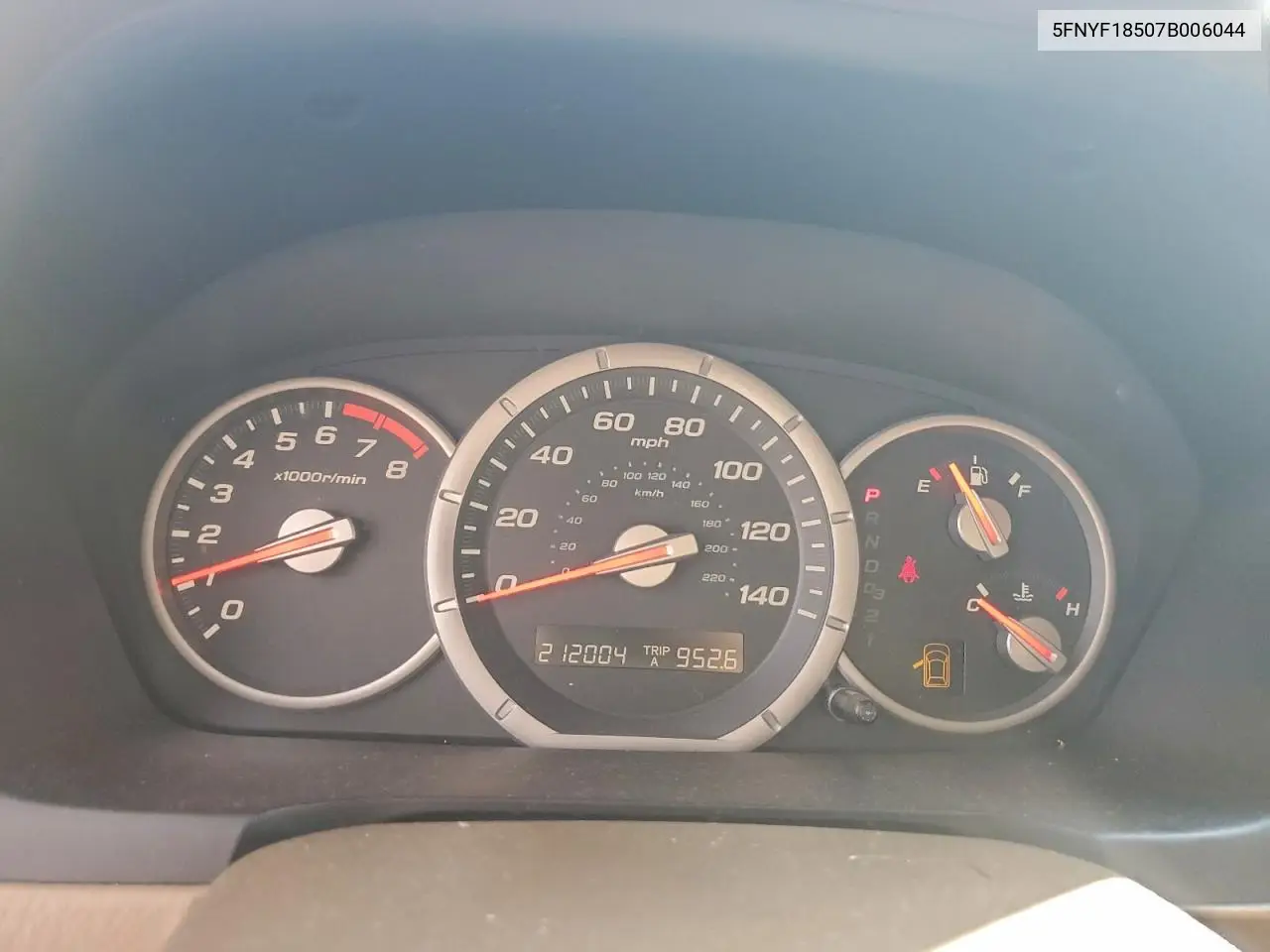 5FNYF18507B006044 2007 Honda Pilot Exl