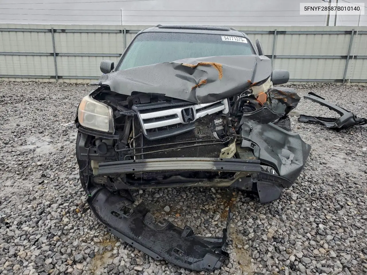 5FNYF28587B010140 2007 Honda Pilot Exl