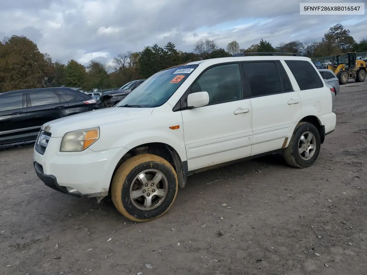 5FNYF286X8B016547 2008 Honda Pilot Exl