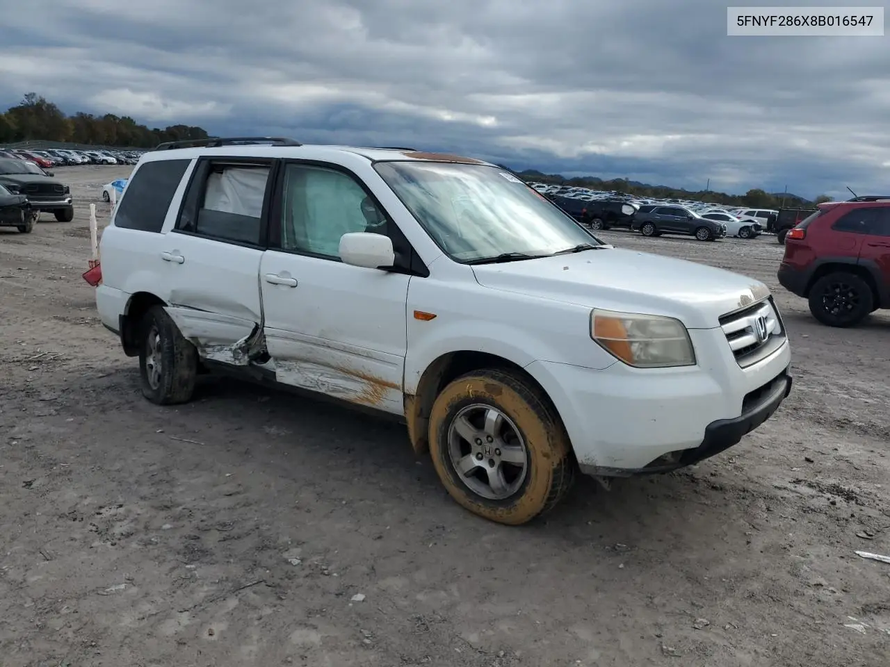 5FNYF286X8B016547 2008 Honda Pilot Exl