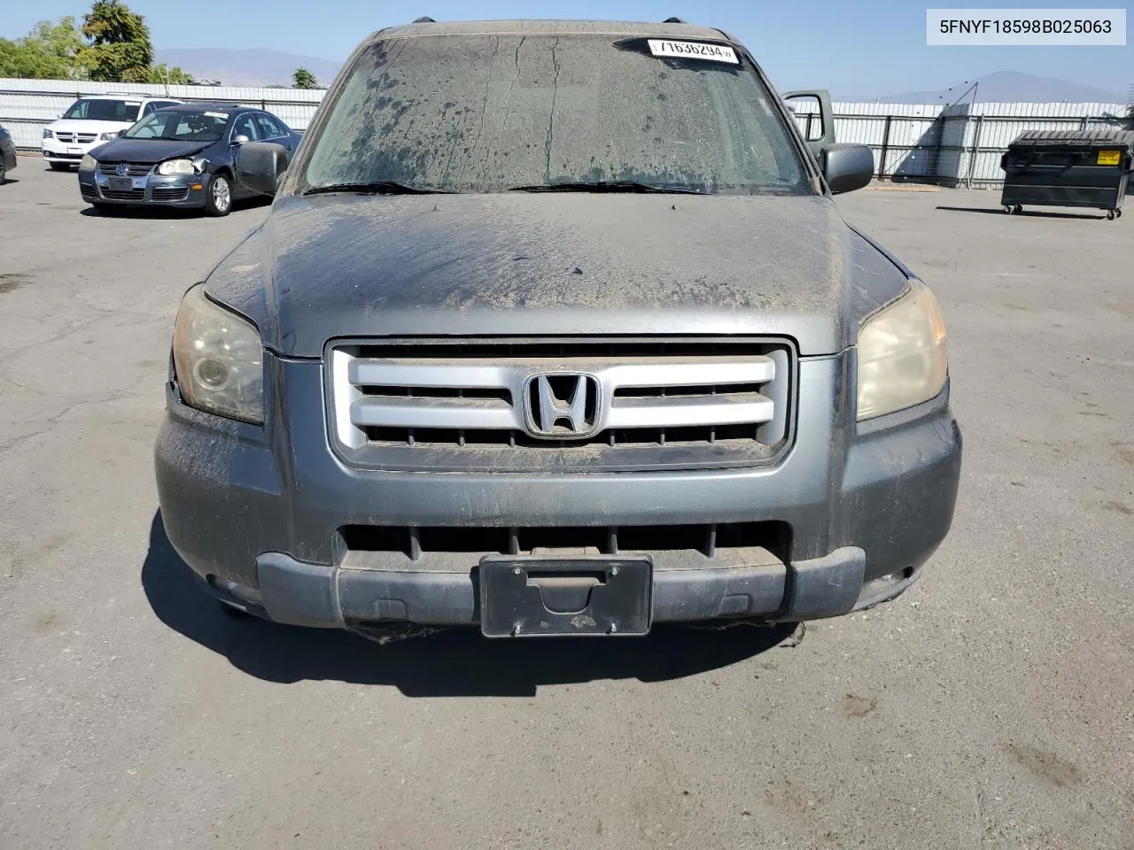 5FNYF18598B025063 2008 Honda Pilot Exl