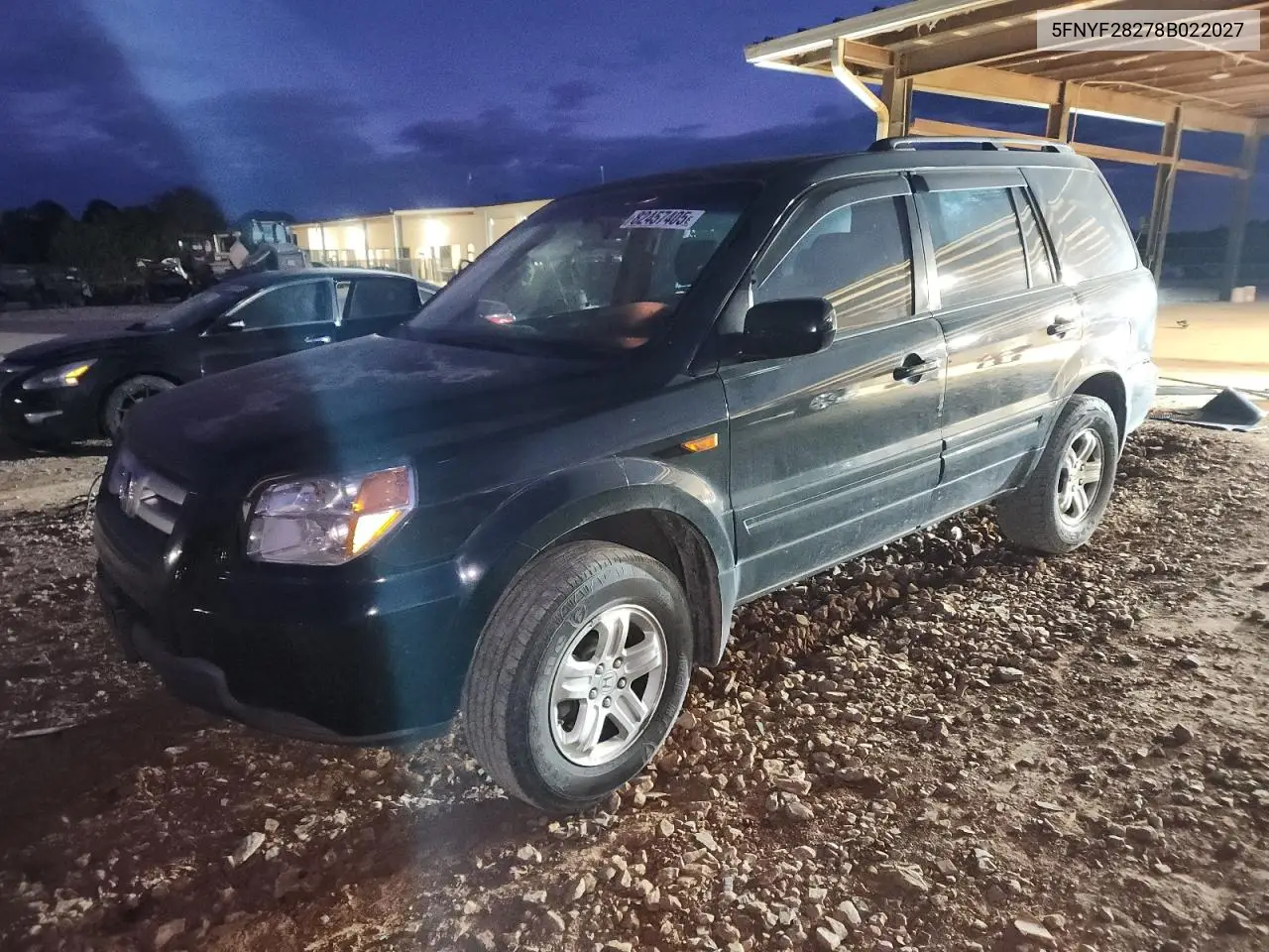 5FNYF28278B022027 2008 Honda Pilot Vp