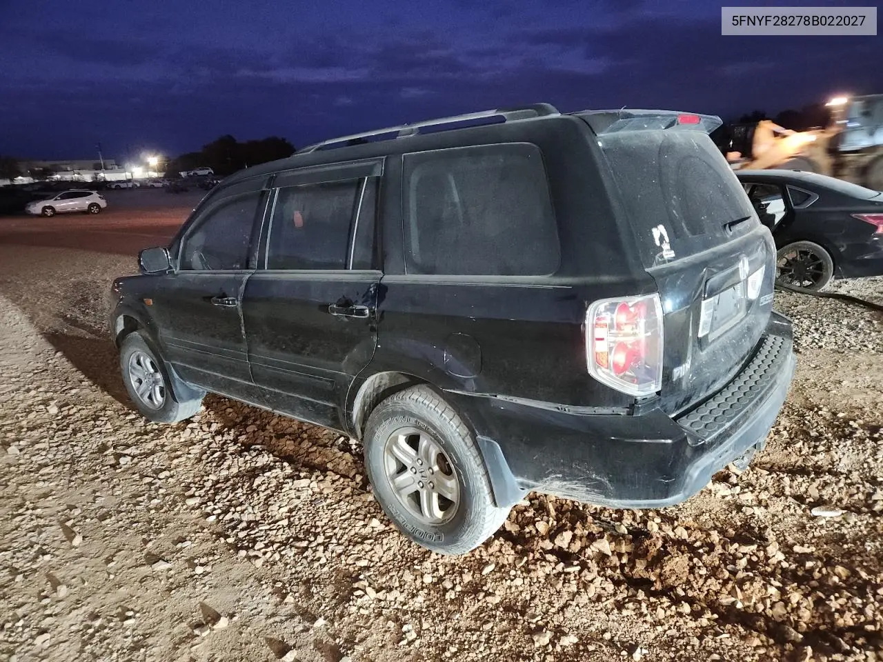 5FNYF28278B022027 2008 Honda Pilot Vp