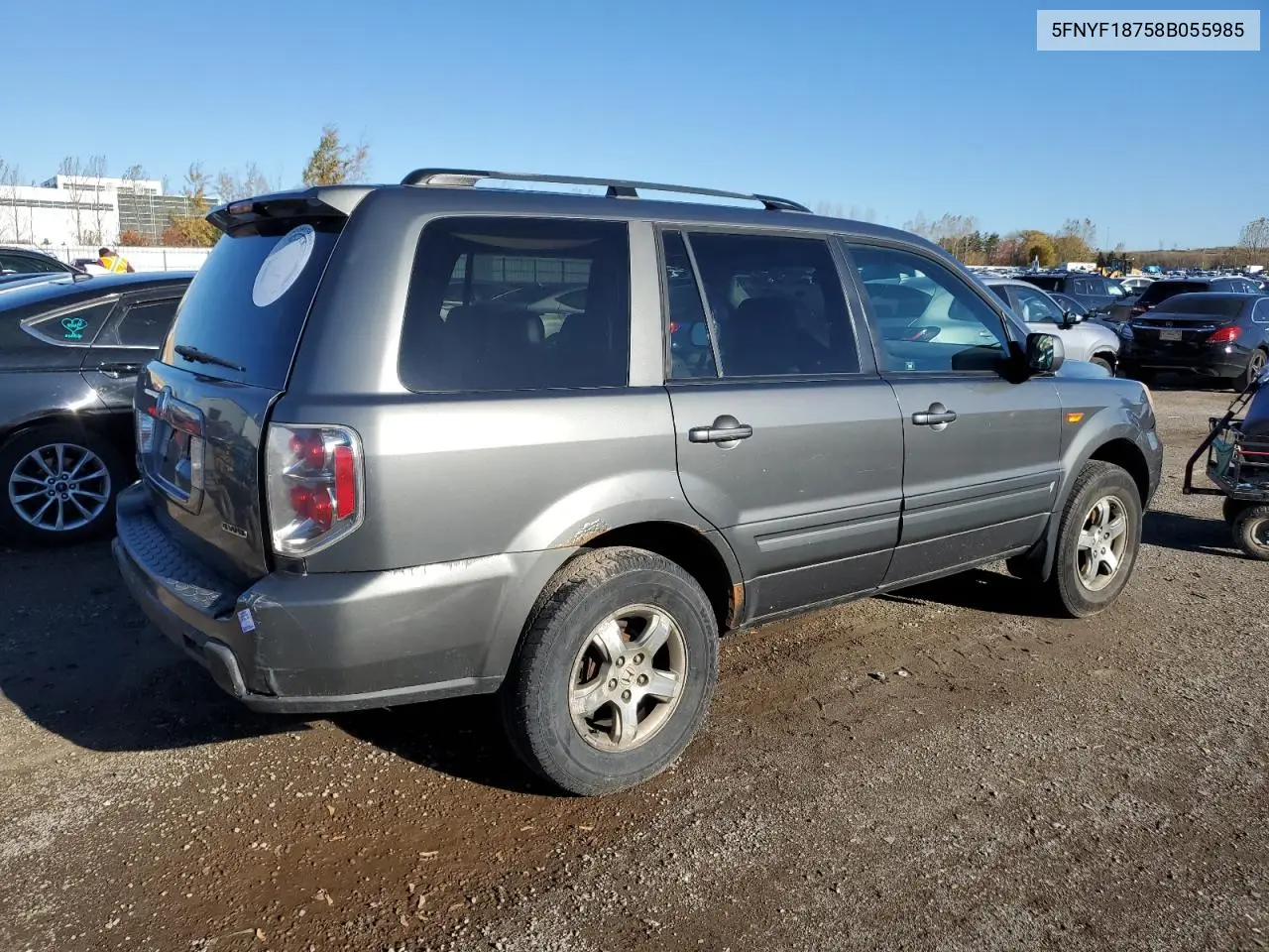 5FNYF18758B055985 2008 Honda Pilot Exl