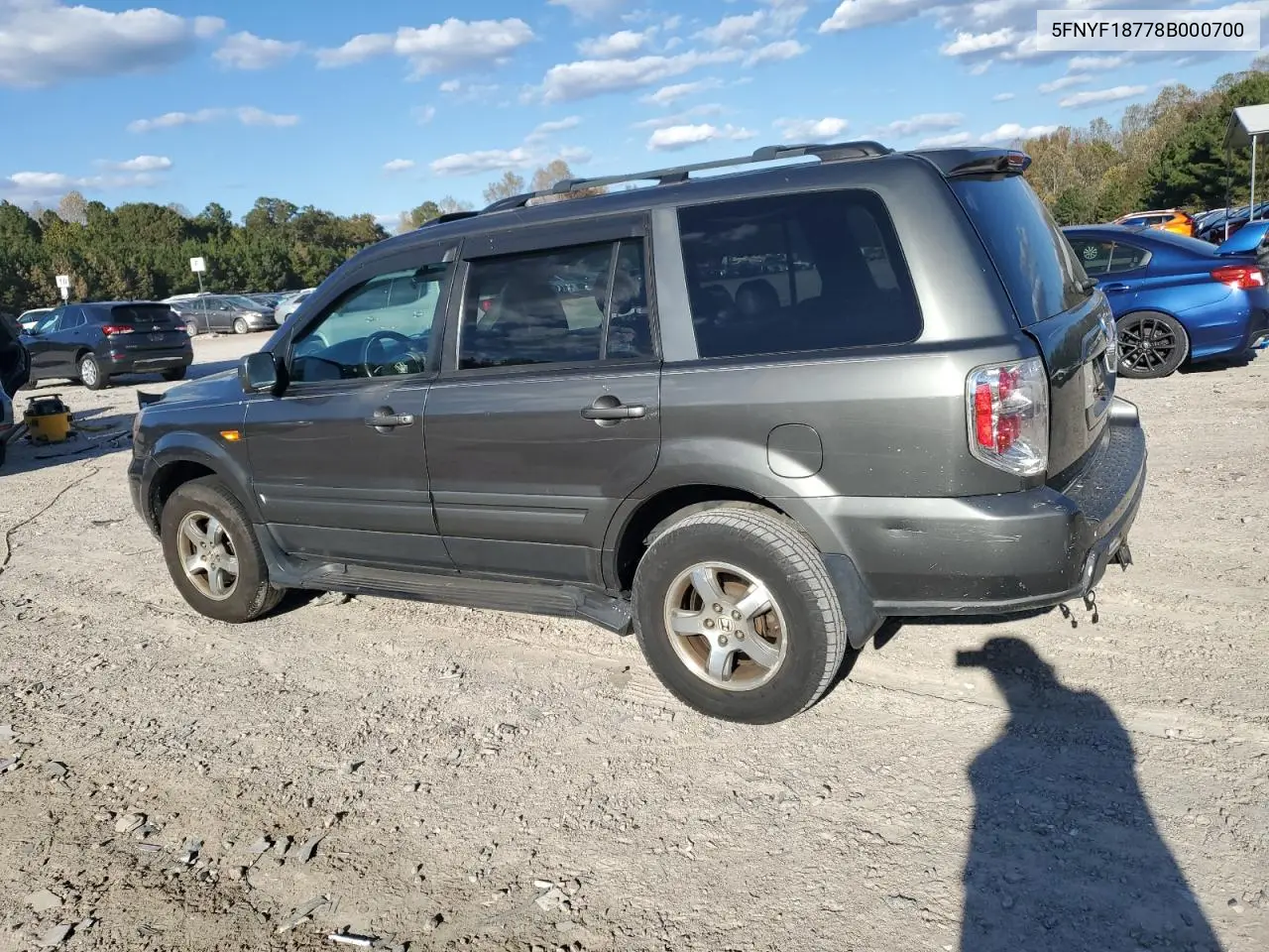 5FNYF18778B000700 2008 Honda Pilot Exl