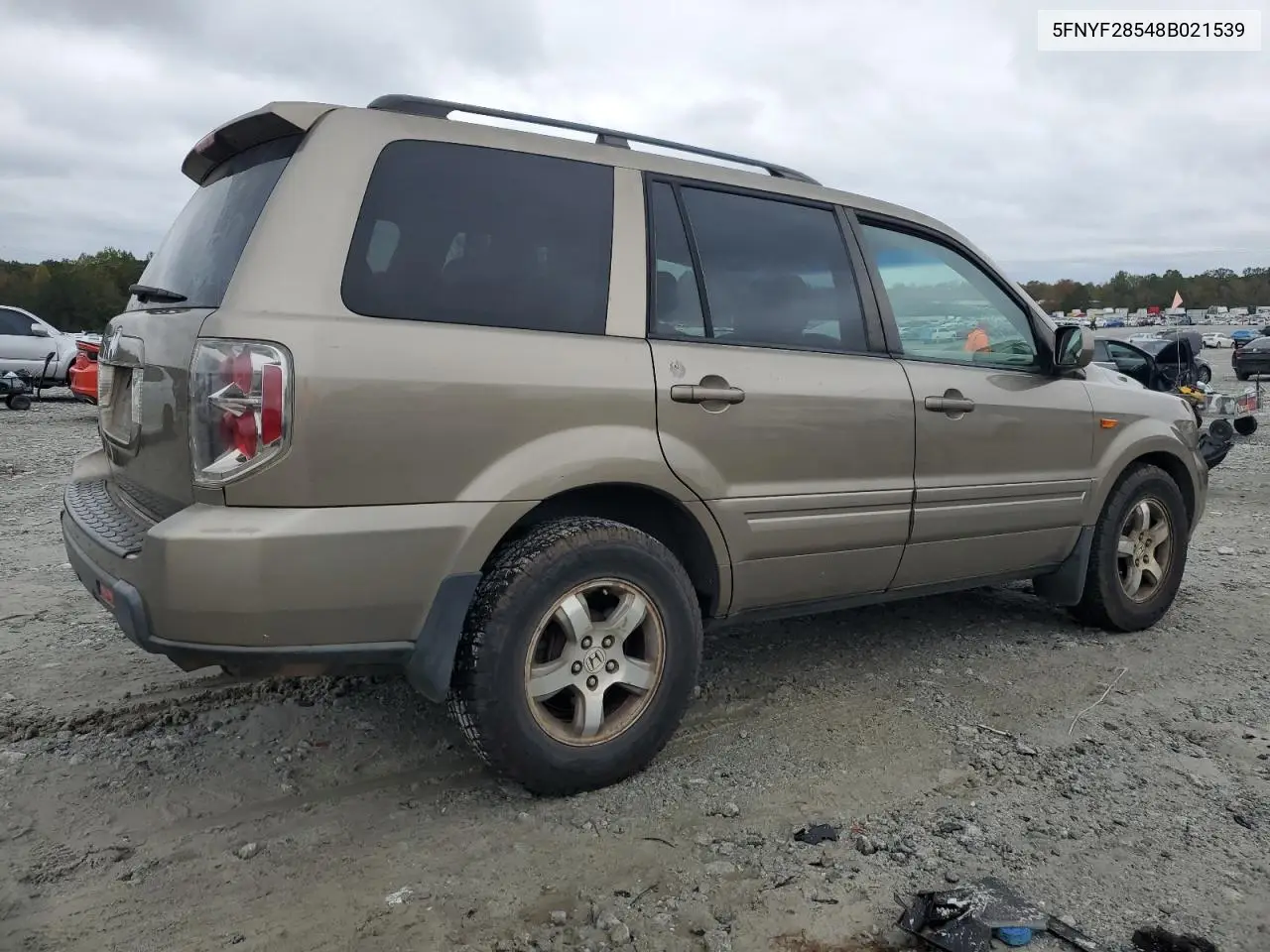 5FNYF28548B021539 2008 Honda Pilot Exl