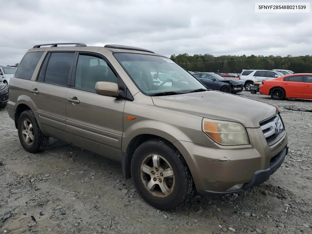 5FNYF28548B021539 2008 Honda Pilot Exl