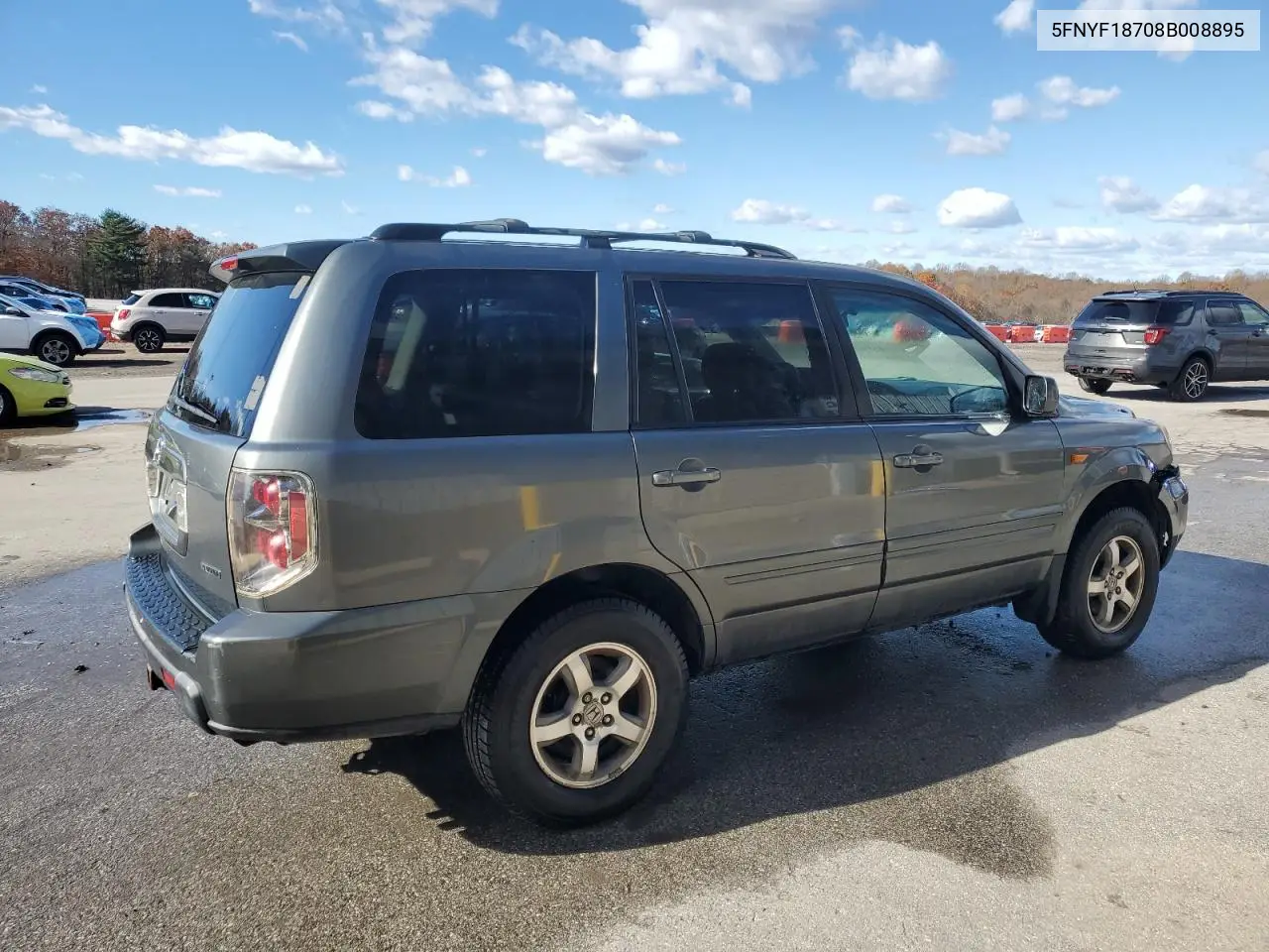 5FNYF18708B008895 2008 Honda Pilot Exl