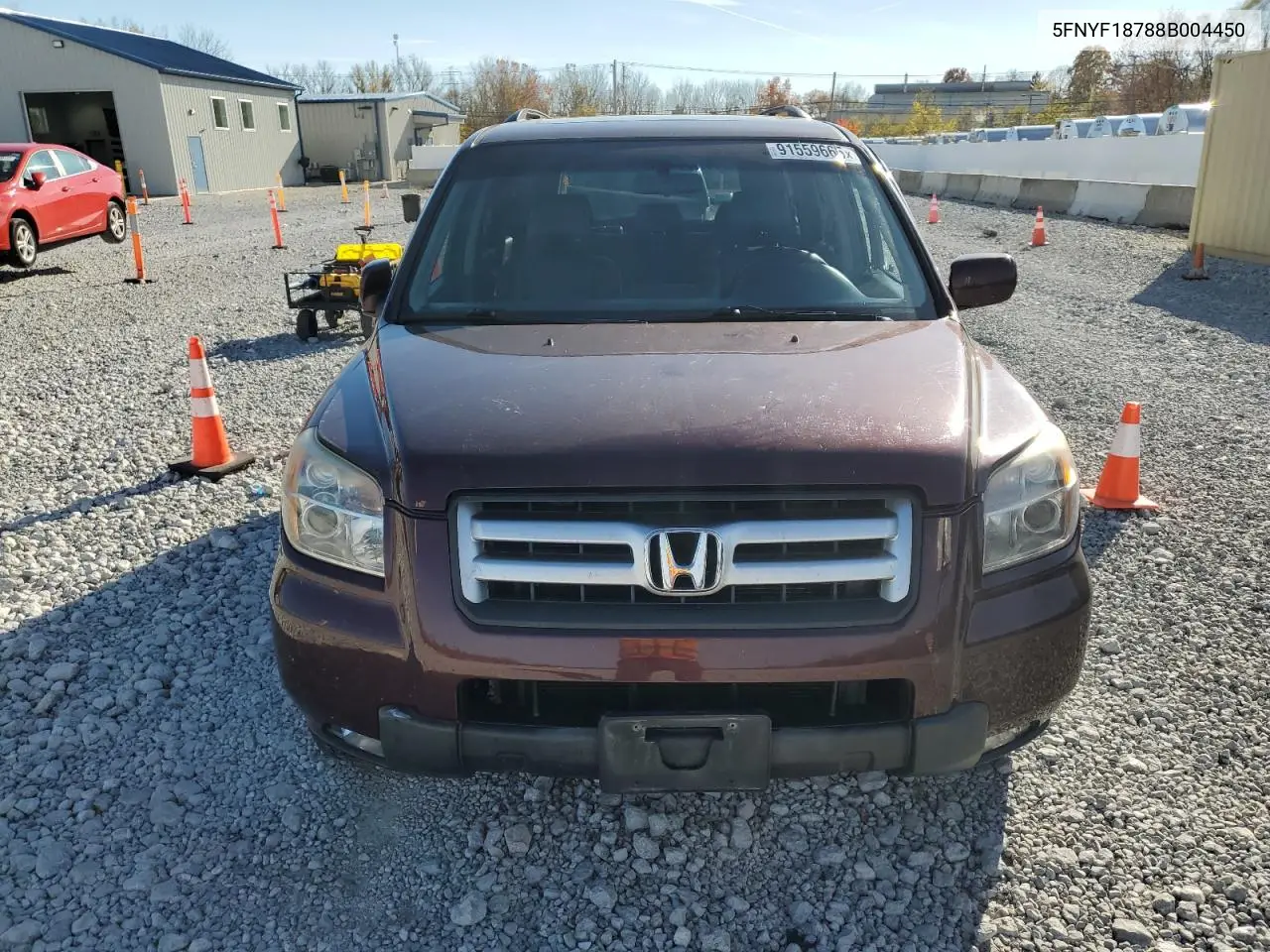 5FNYF18788B004450 2008 Honda Pilot Exl