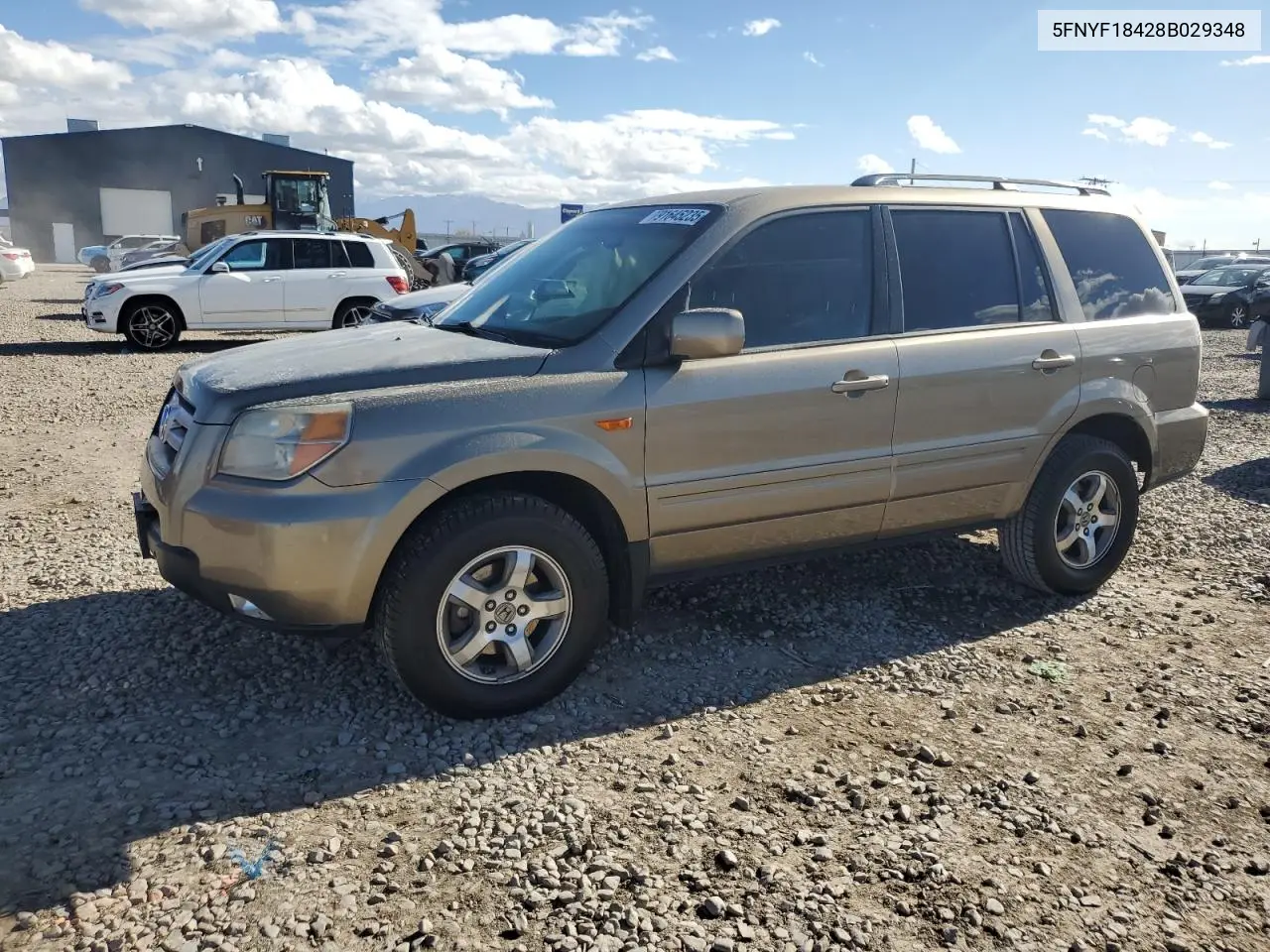 5FNYF18428B029348 2008 Honda Pilot Ex