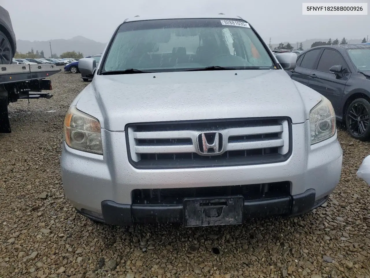 5FNYF18258B000926 2008 Honda Pilot Vp