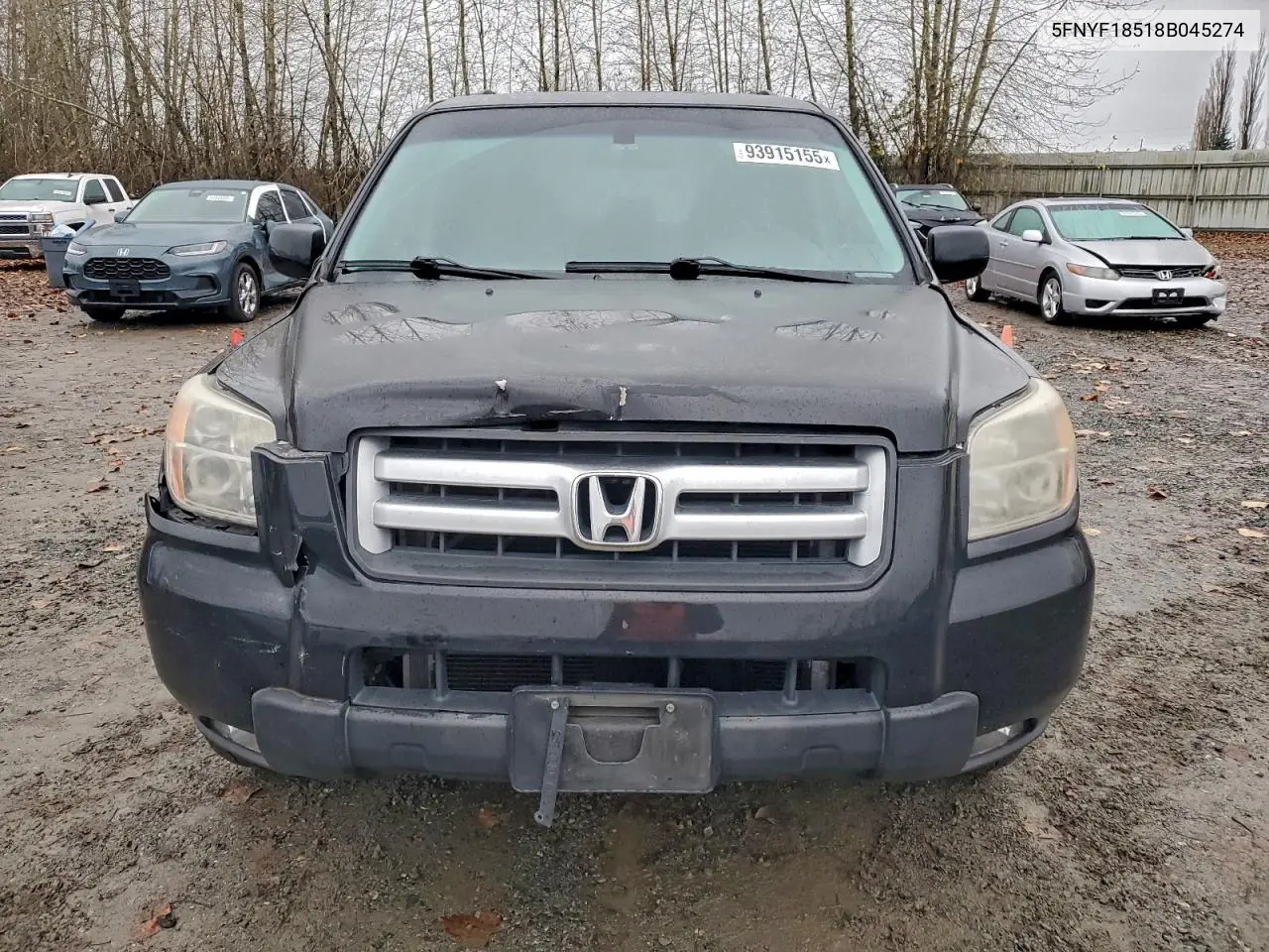 5FNYF18518B045274 2008 Honda Pilot Exl