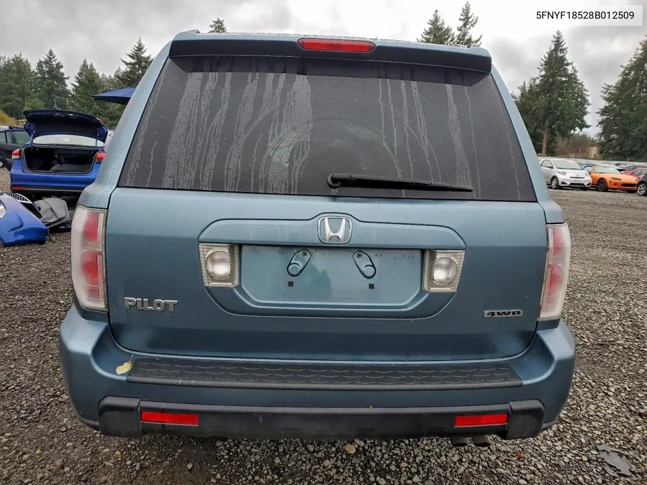 5FNYF18528B012509 2008 Honda Pilot Exl