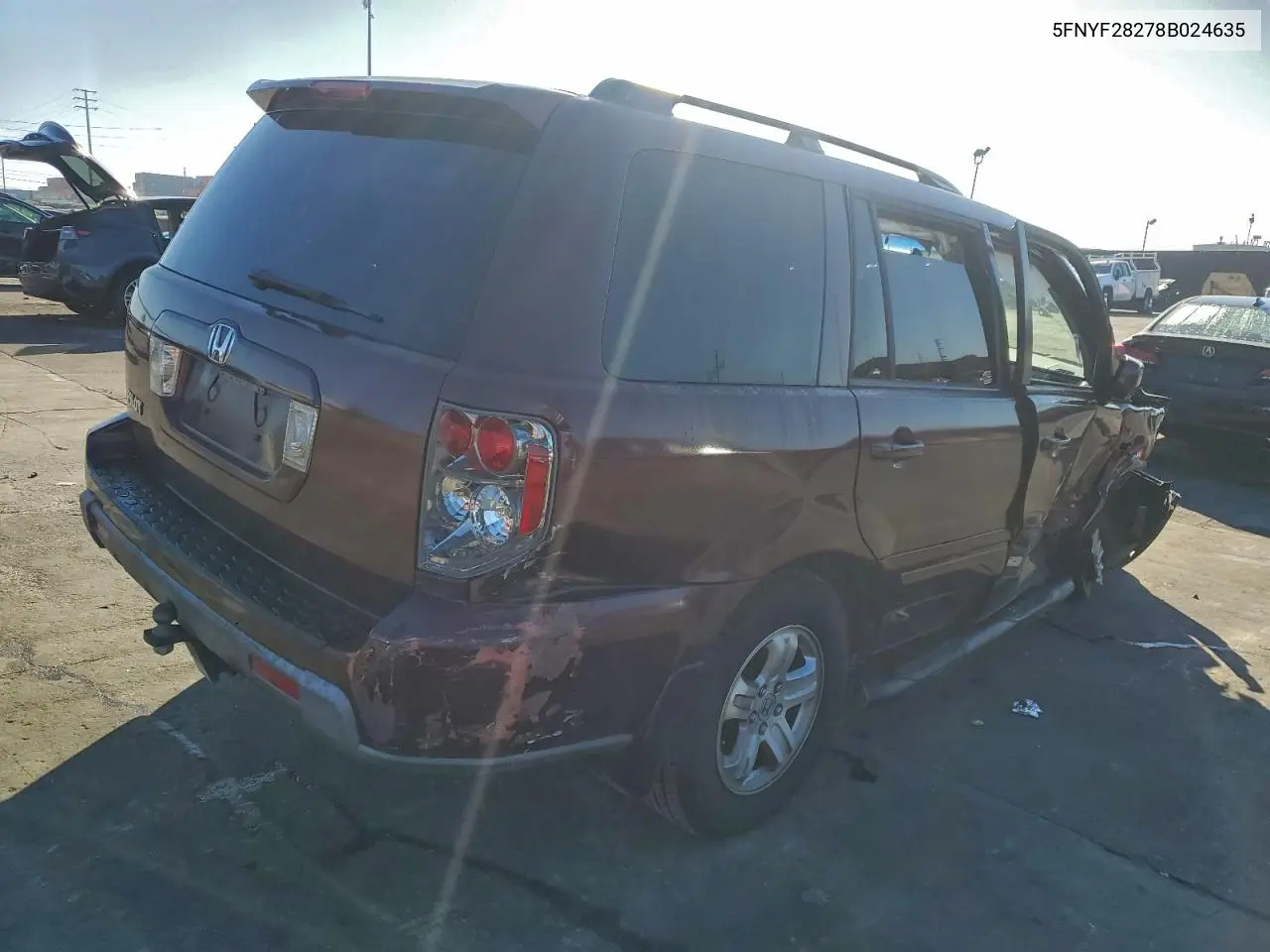 5FNYF28278B024635 2008 Honda Pilot Vp