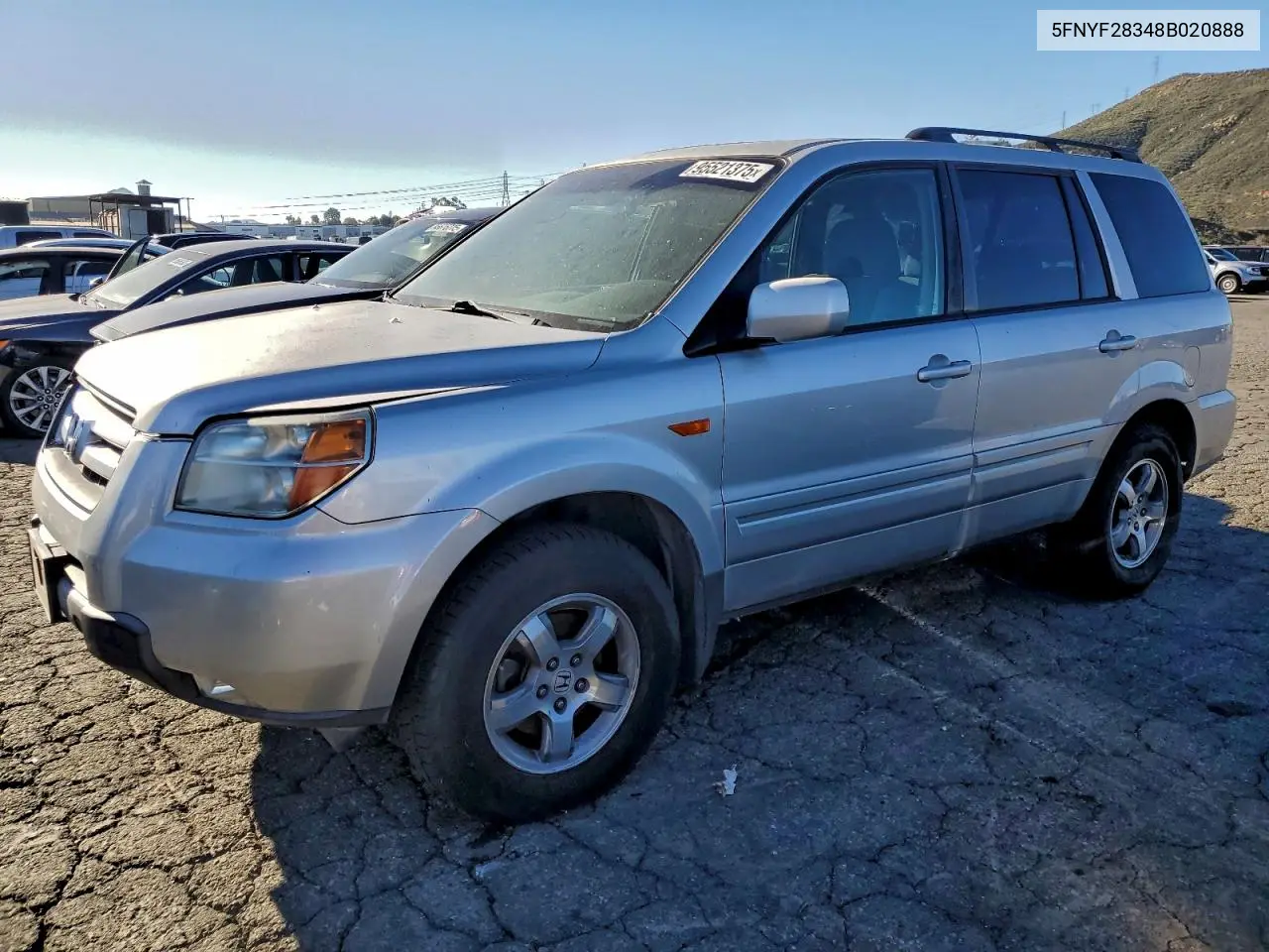 5FNYF28348B020888 2008 Honda Pilot Se