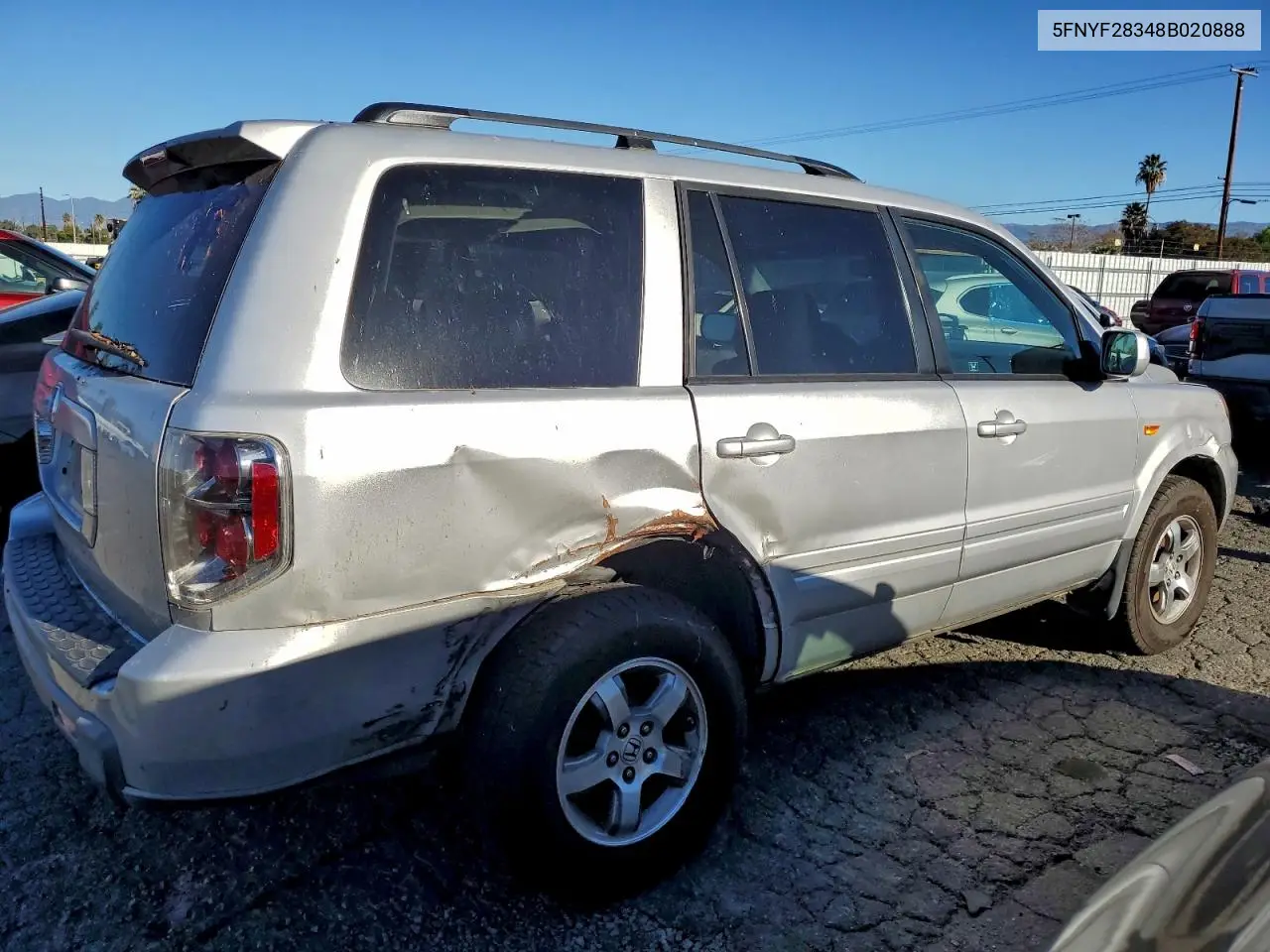 5FNYF28348B020888 2008 Honda Pilot Se