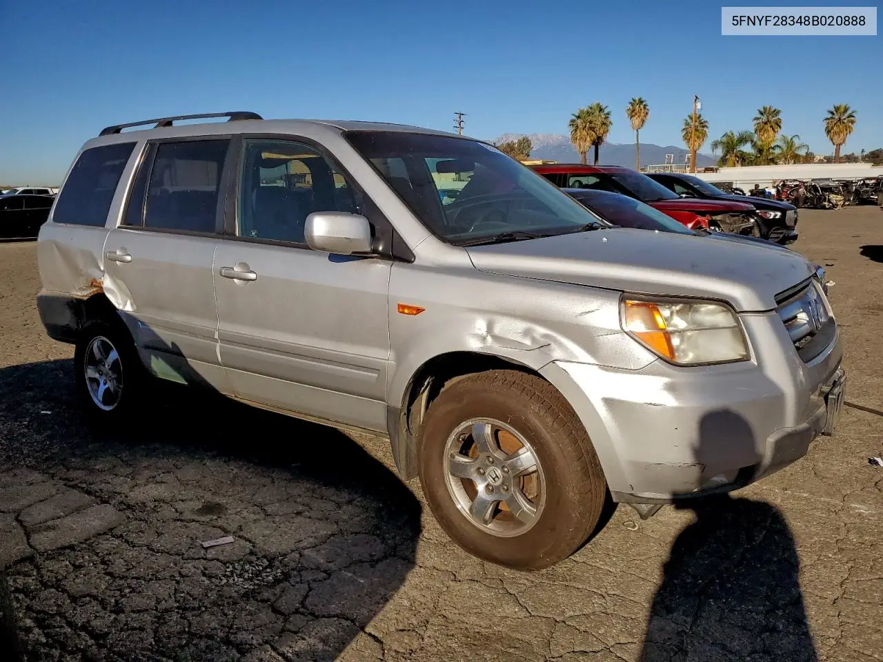 5FNYF28348B020888 2008 Honda Pilot Se