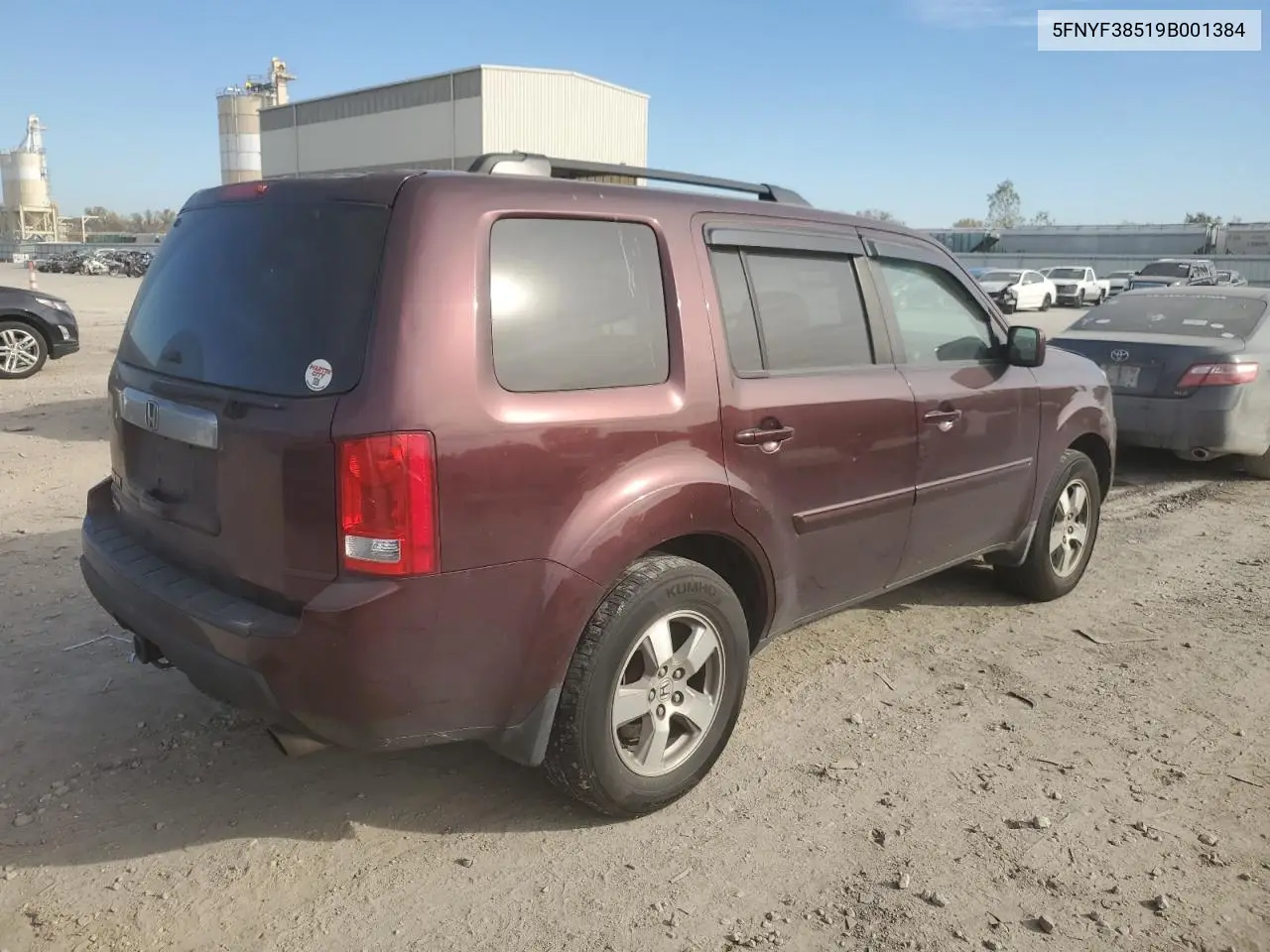 5FNYF38519B001384 2009 Honda Pilot Exl