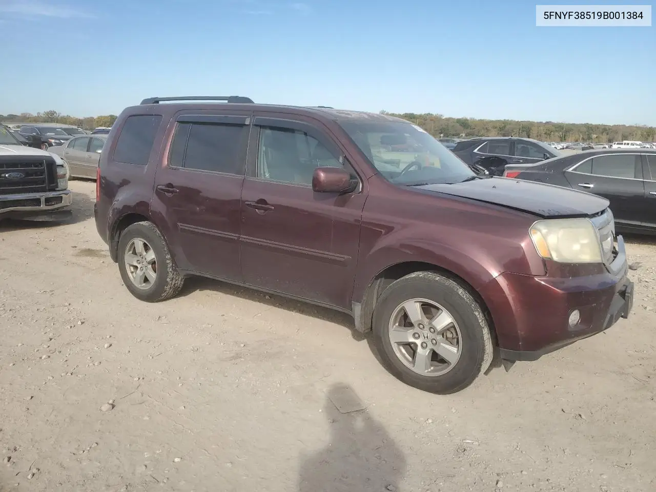 5FNYF38519B001384 2009 Honda Pilot Exl