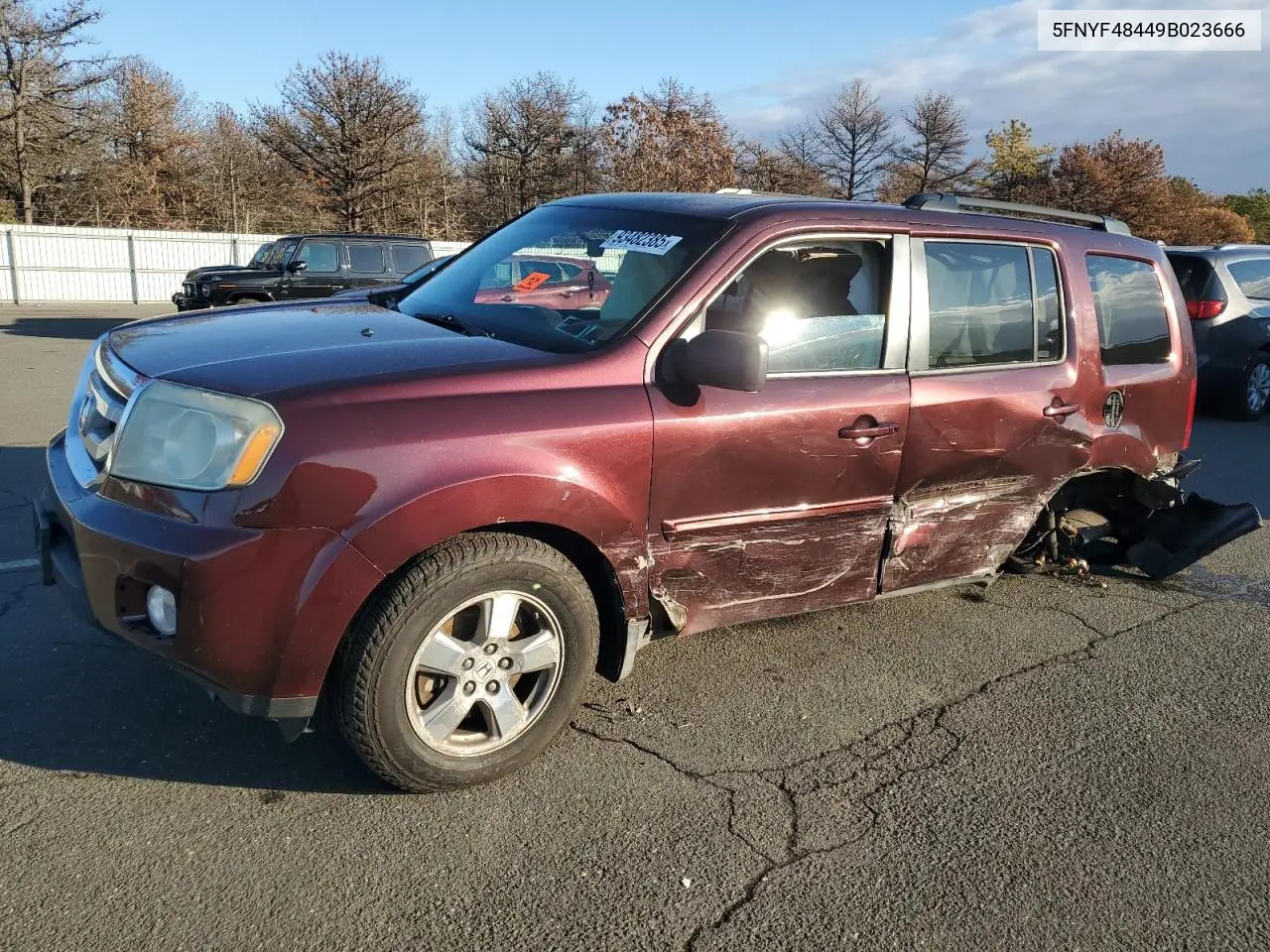 5FNYF48449B023666 2009 Honda Pilot Ex