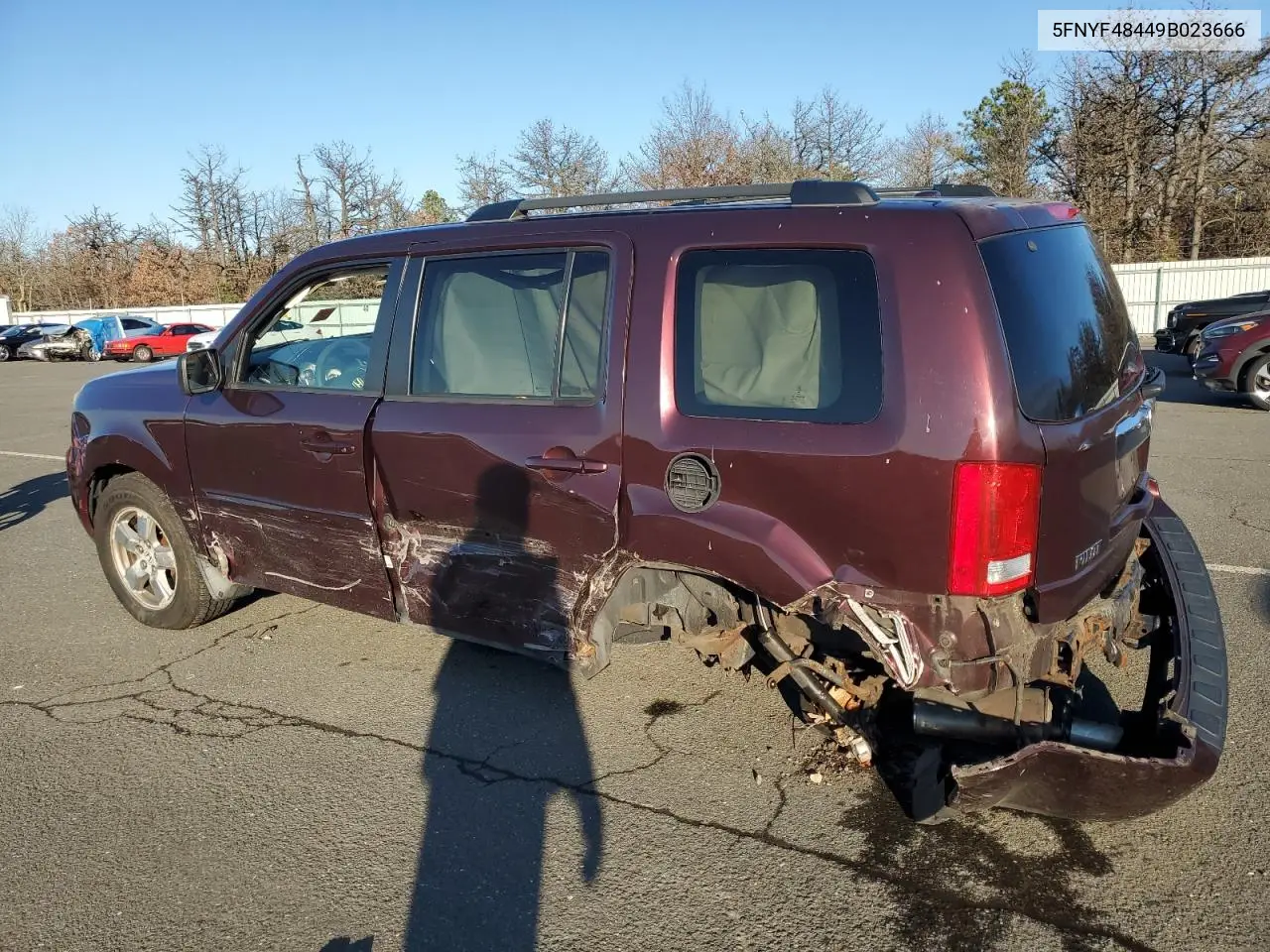 5FNYF48449B023666 2009 Honda Pilot Ex