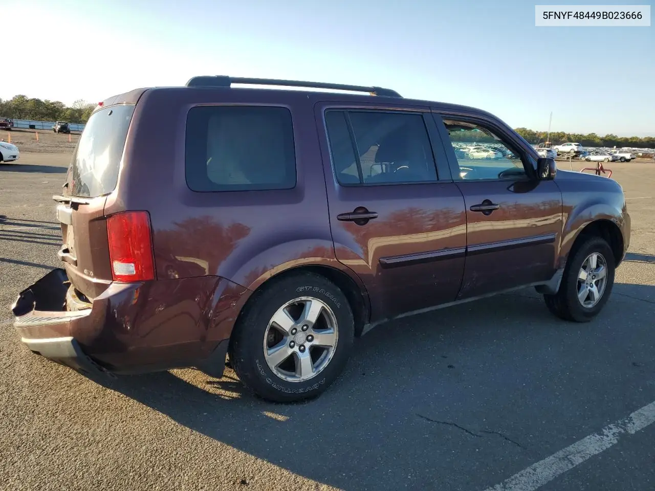 5FNYF48449B023666 2009 Honda Pilot Ex