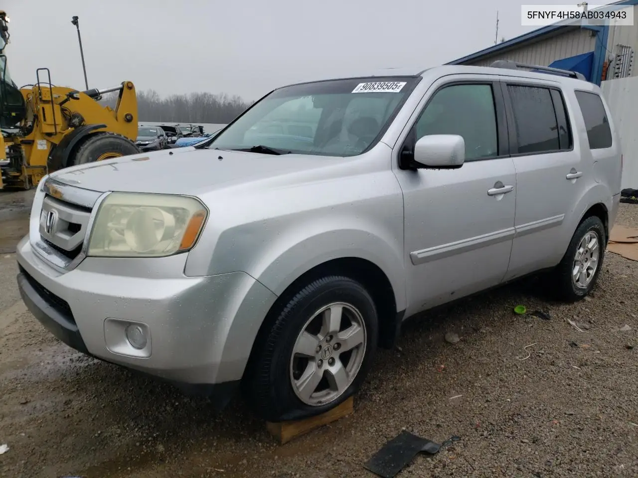 5FNYF4H58AB034943 2010 Honda Pilot Exl