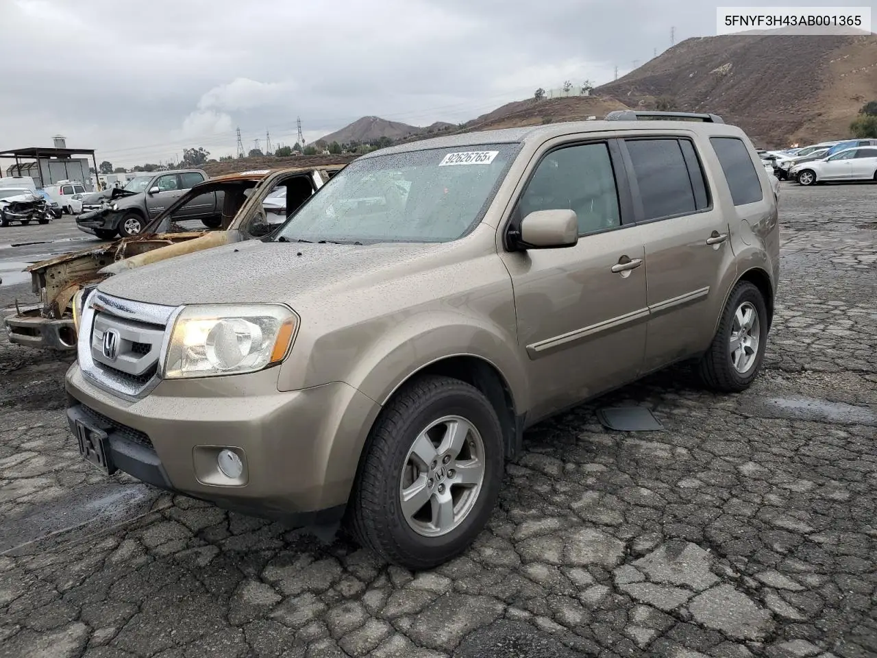 5FNYF3H43AB001365 2010 Honda Pilot Ex