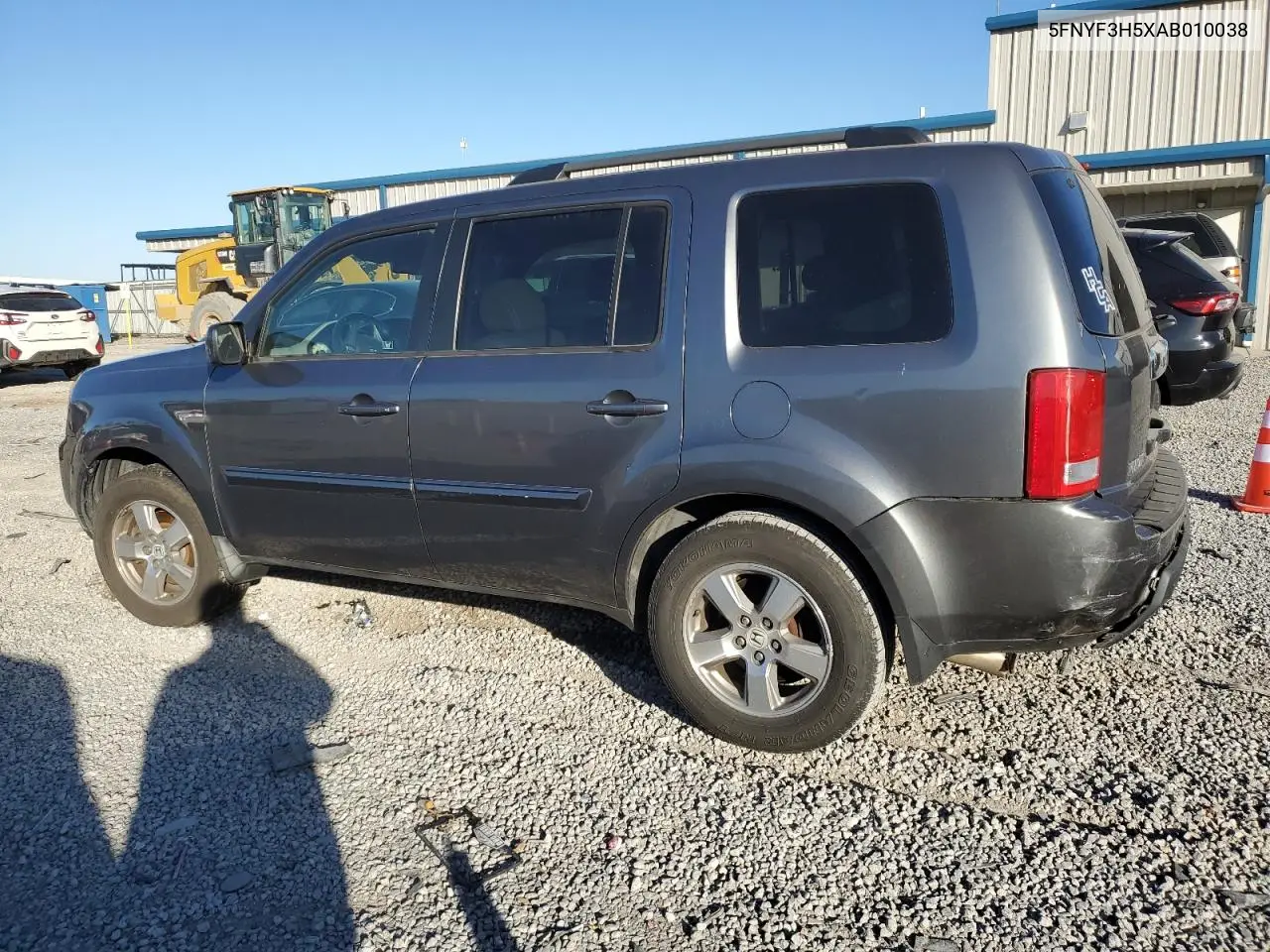 5FNYF3H5XAB010038 2010 Honda Pilot Exl
