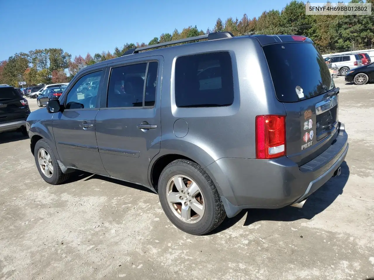 5FNYF4H69BB012802 2011 Honda Pilot Exl