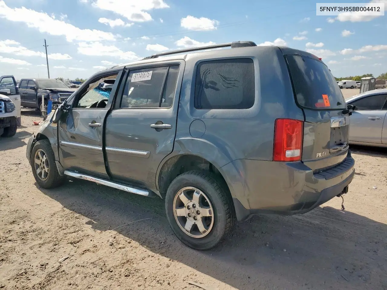 5FNYF3H95BB004412 2011 Honda Pilot Touring