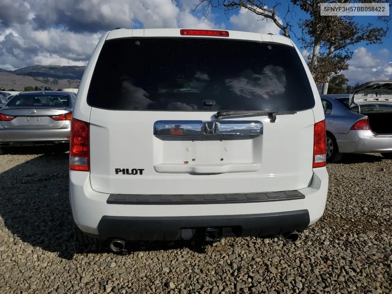 5FNYF3H57BB058422 2011 Honda Pilot Exl