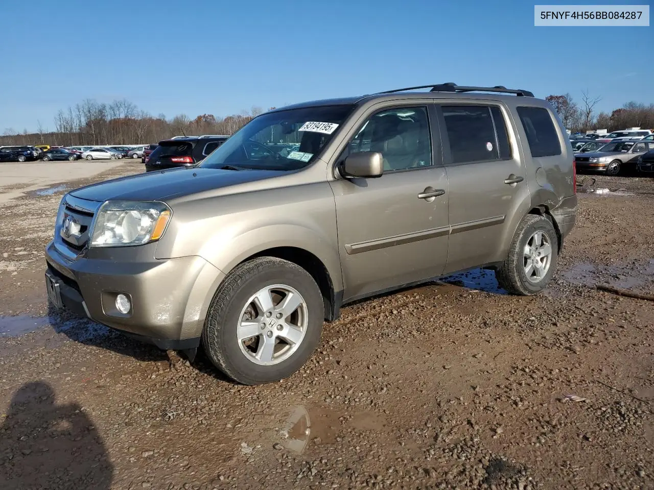 5FNYF4H56BB084287 2011 Honda Pilot Exl