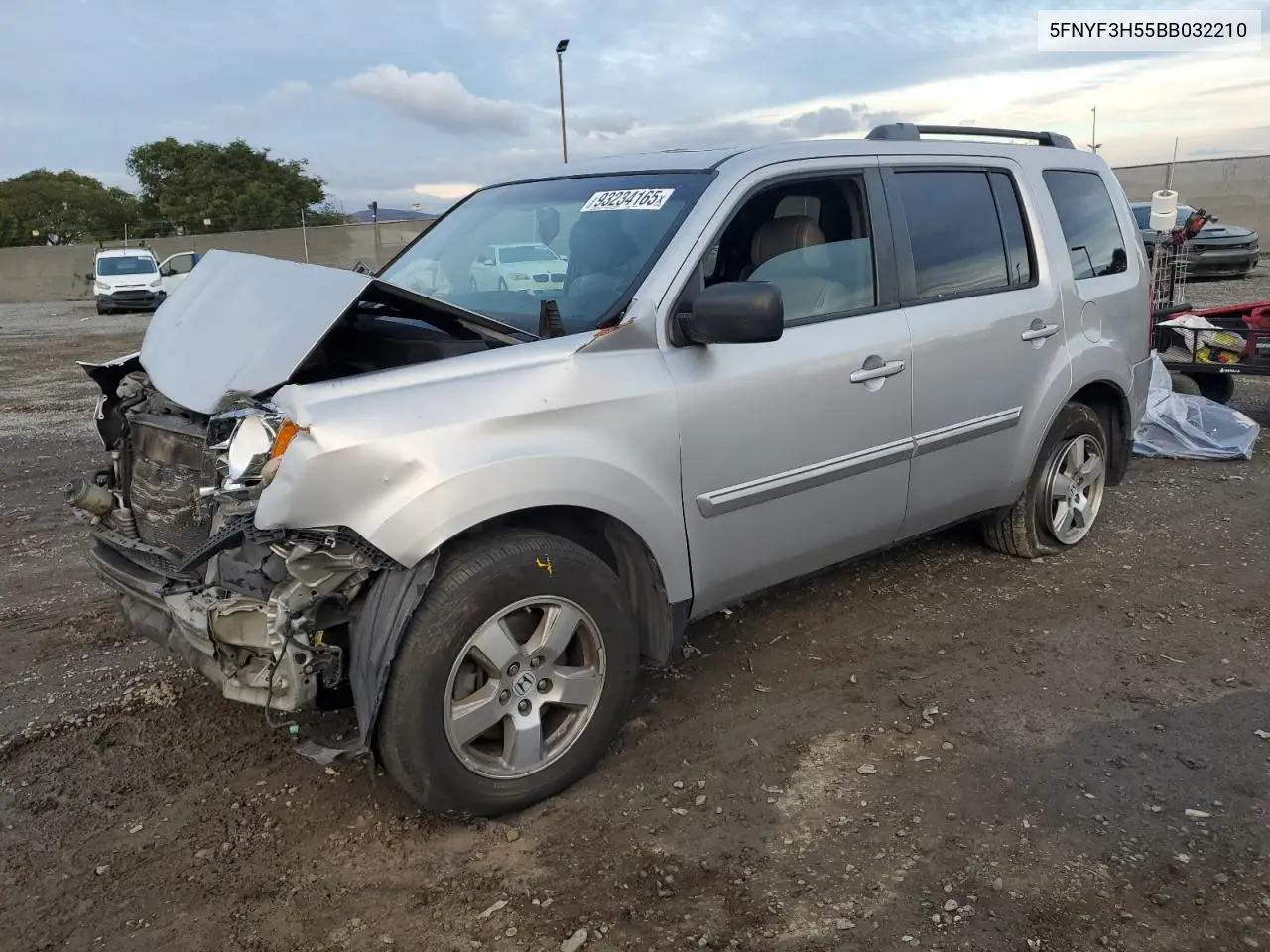 5FNYF3H55BB032210 2011 Honda Pilot Exl