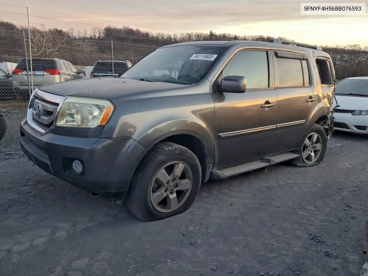 5FNYF4H56BB076593 2011 Honda Pilot Exl