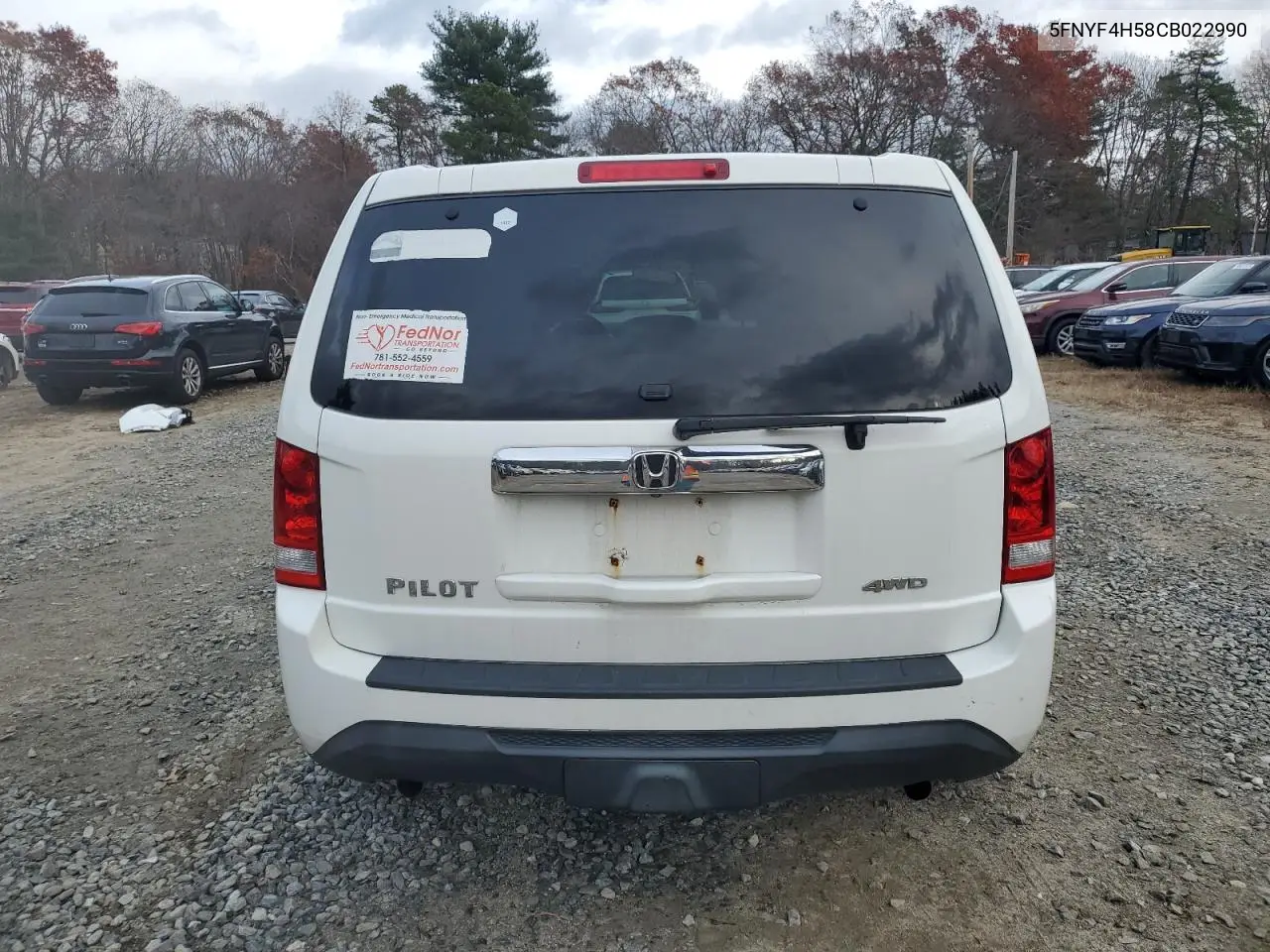 5FNYF4H58CB022990 2012 Honda Pilot Exl