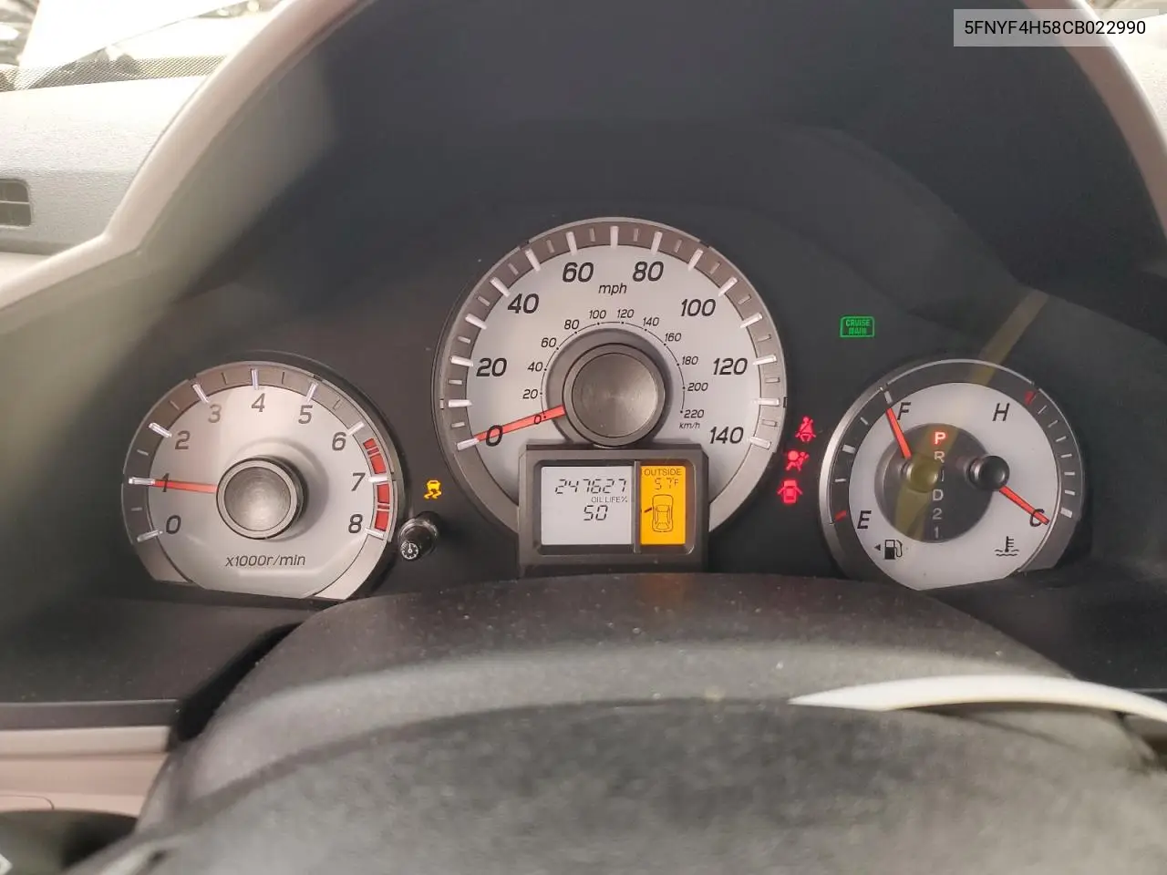 5FNYF4H58CB022990 2012 Honda Pilot Exl