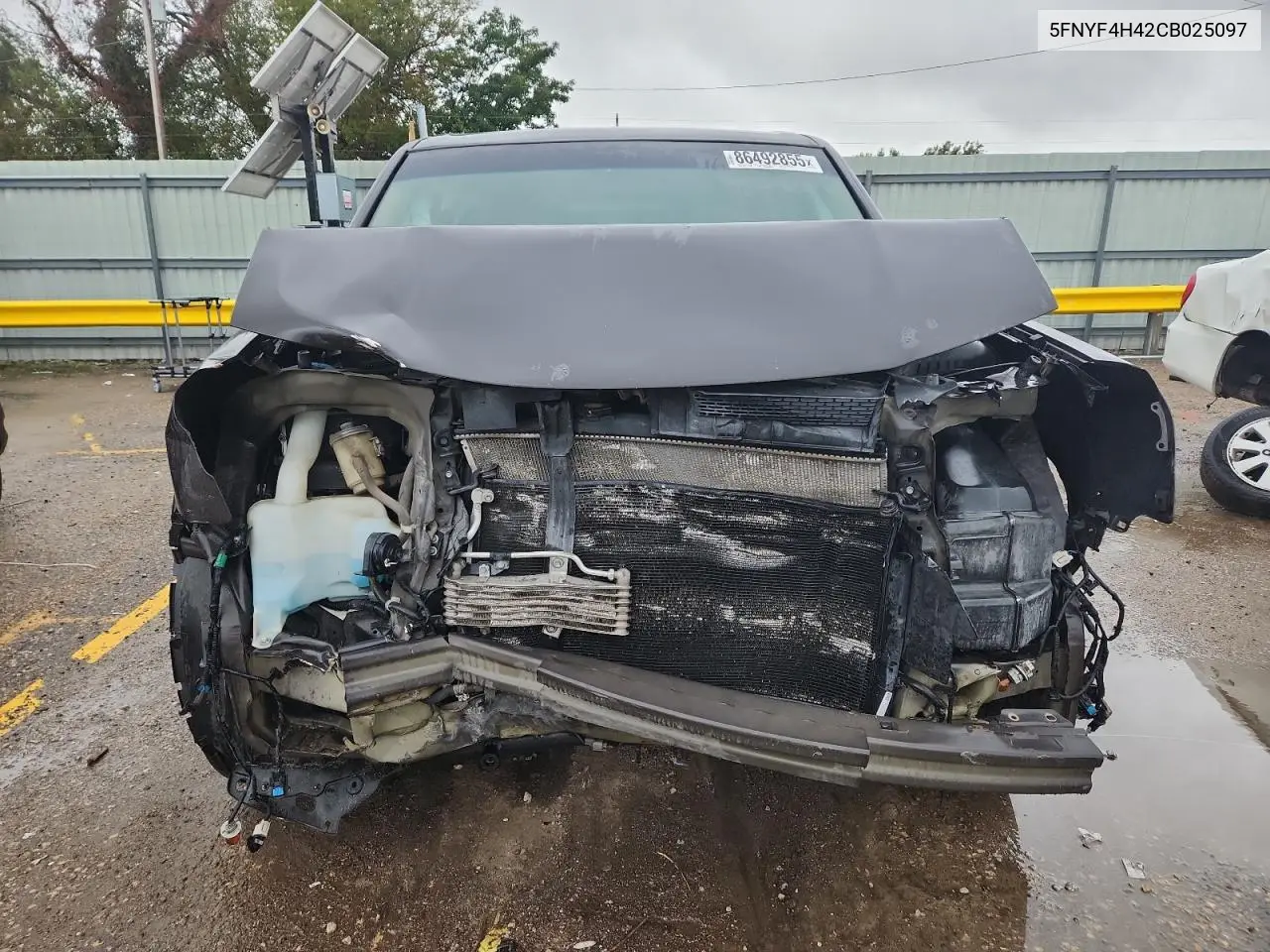 5FNYF4H42CB025097 2012 Honda Pilot Ex