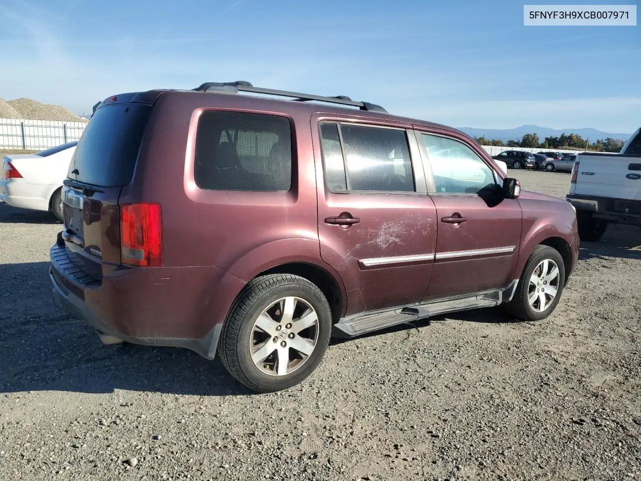 5FNYF3H9XCB007971 2012 Honda Pilot Touring